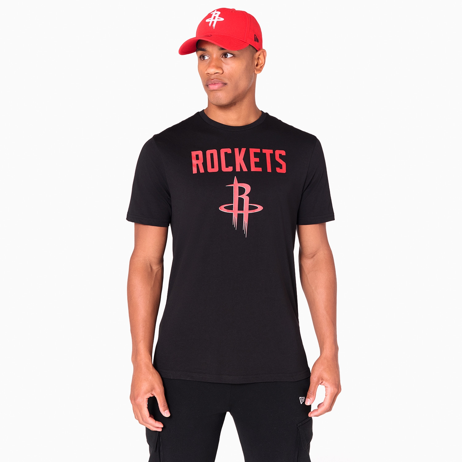 Houston Rockets Team Logo New Era NBA T-Shirt Black
