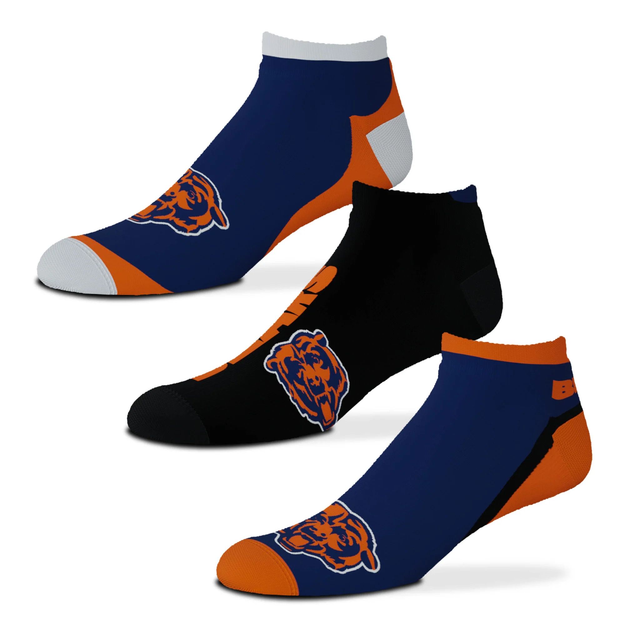Chicago Bears No Show NFL Socken 3er-Pack