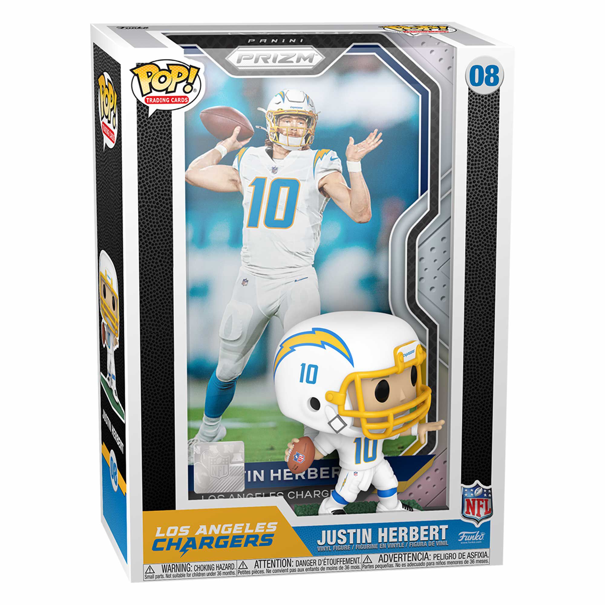 Funko POP! Trading Cards #08 Justin Herbert Los Angeles Chargers Prizm NFL Figur