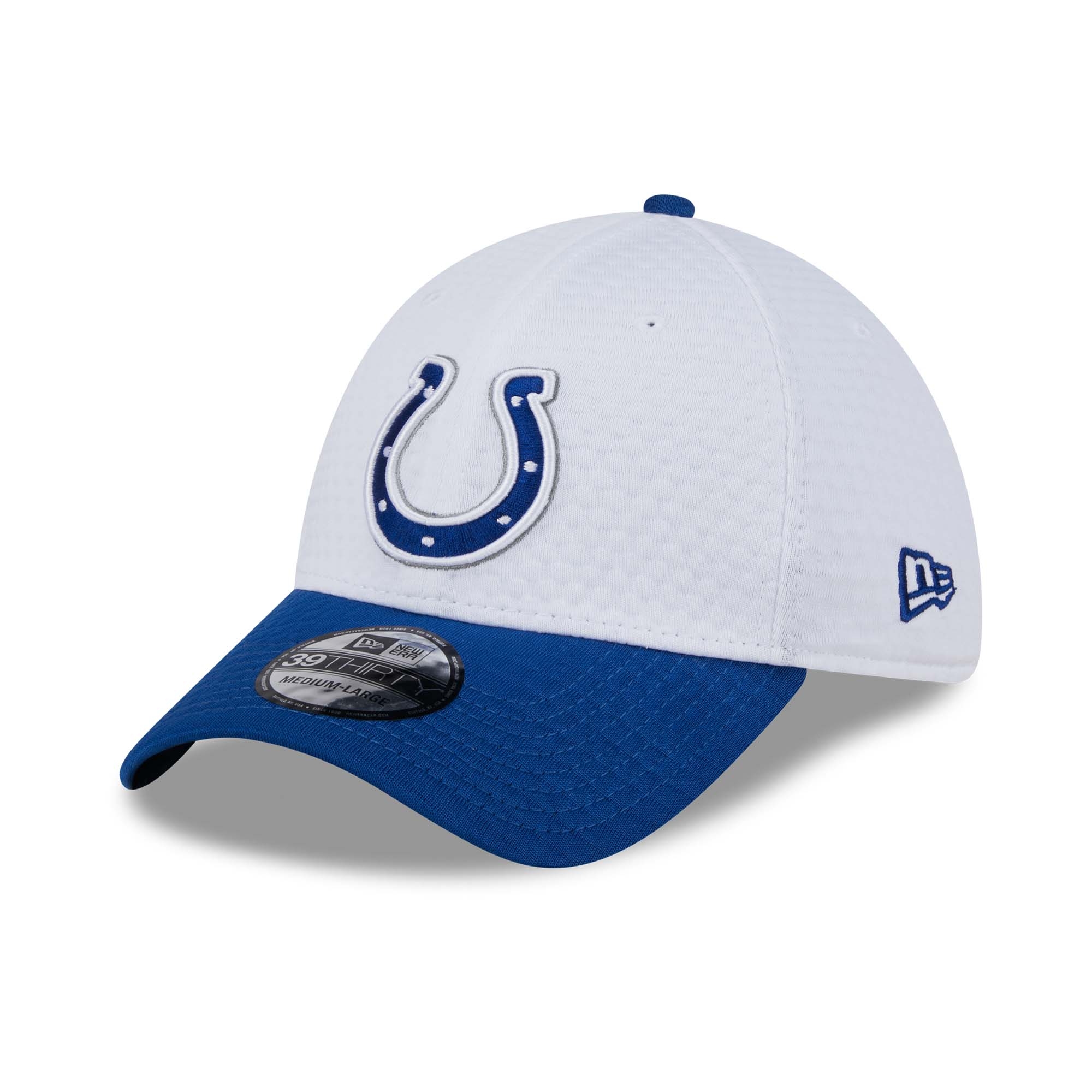Indianapolis Colts 2024 NFL Training Camp New Era 39THIRTY Flex Cap Weiß