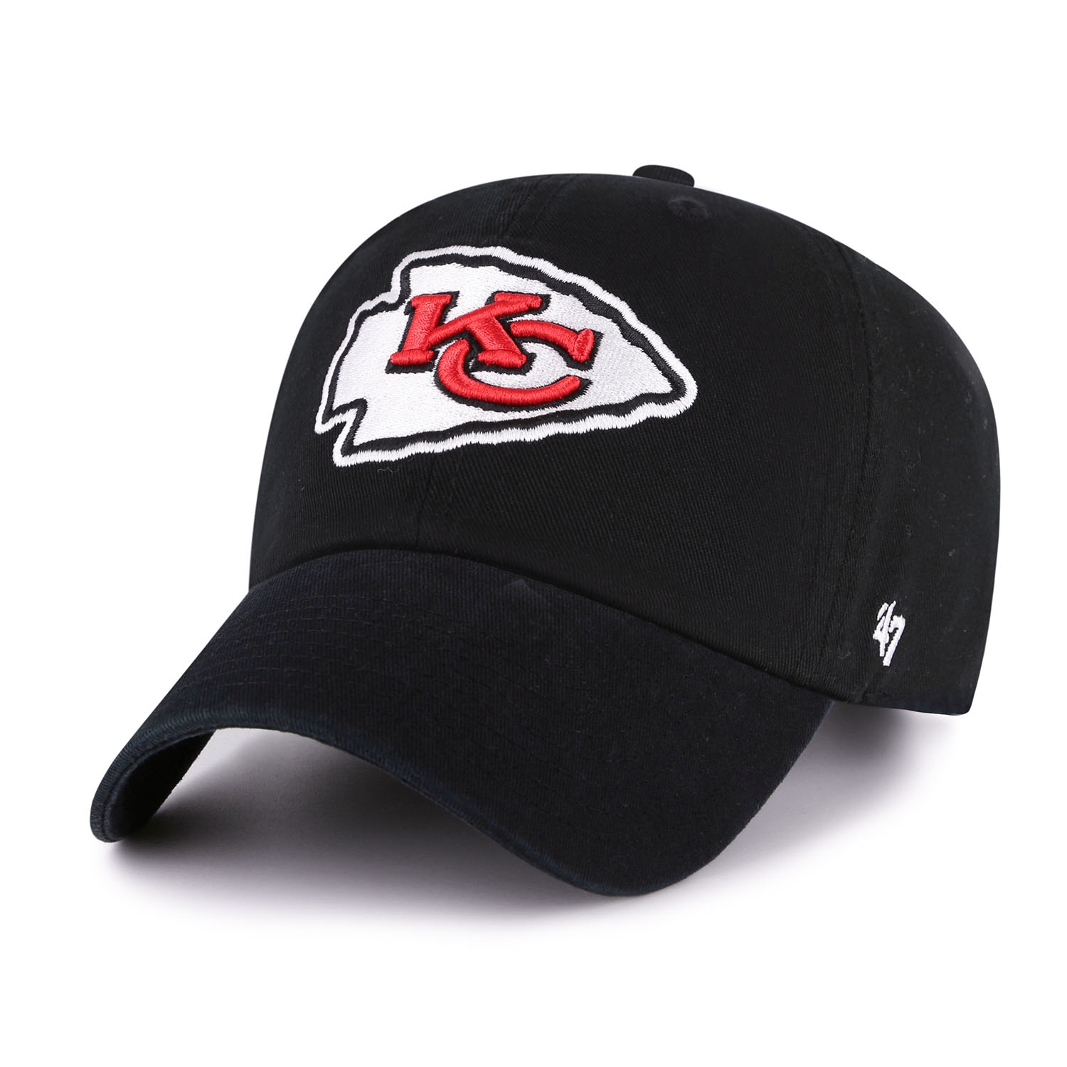 Kansas City Chiefs '47 Clean Up Adjustable NFL Cap Schwarz