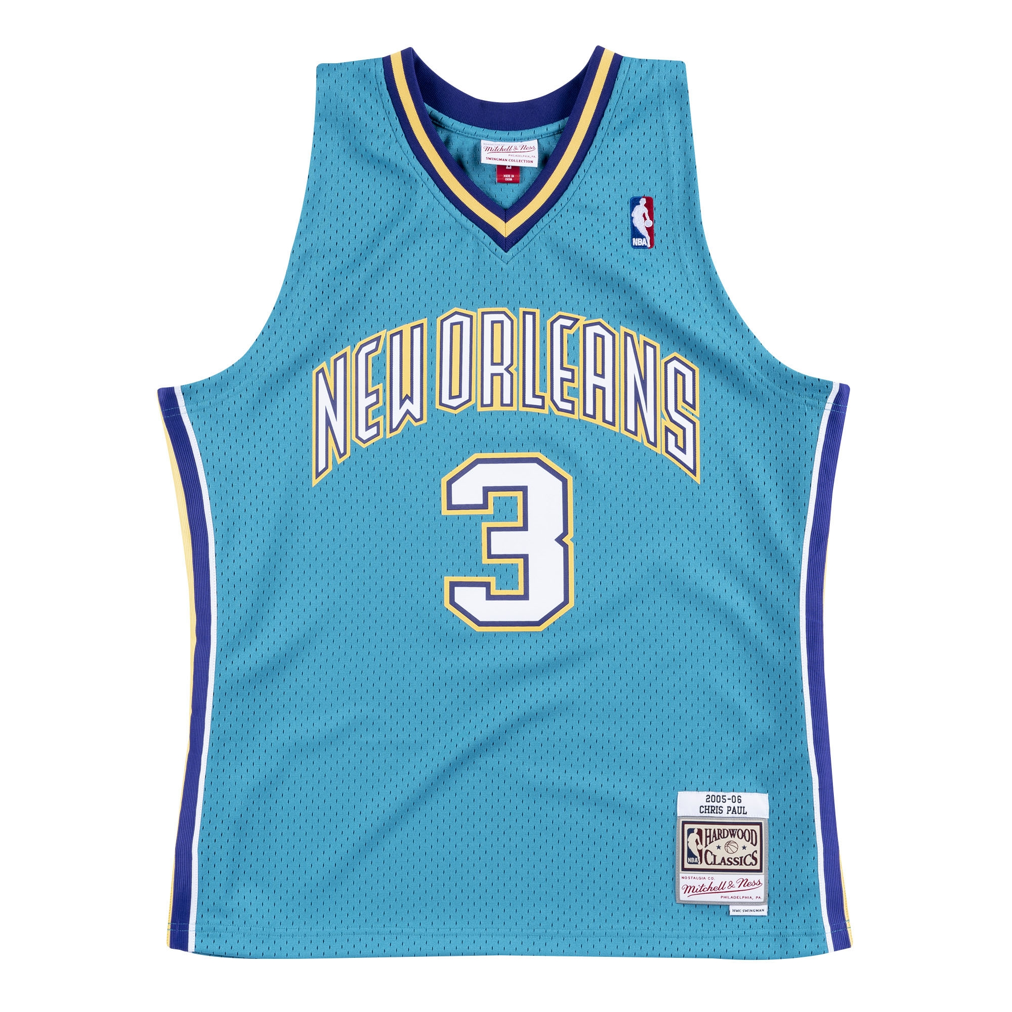 Chris Paul #3 New Orleans Hornets 2005-06 Mitchell & Ness Swingman NBA Trikot Teal