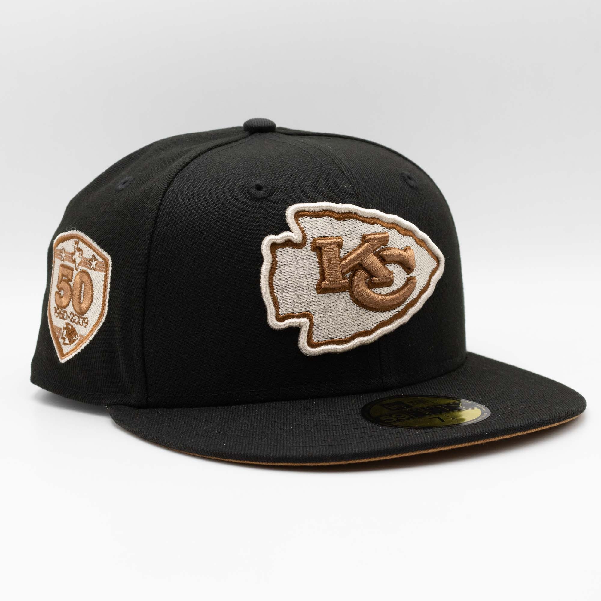 Kansas City Chiefs 50th Anniversary New Era 59FIFTY Fitted NFL Cap Schwarz