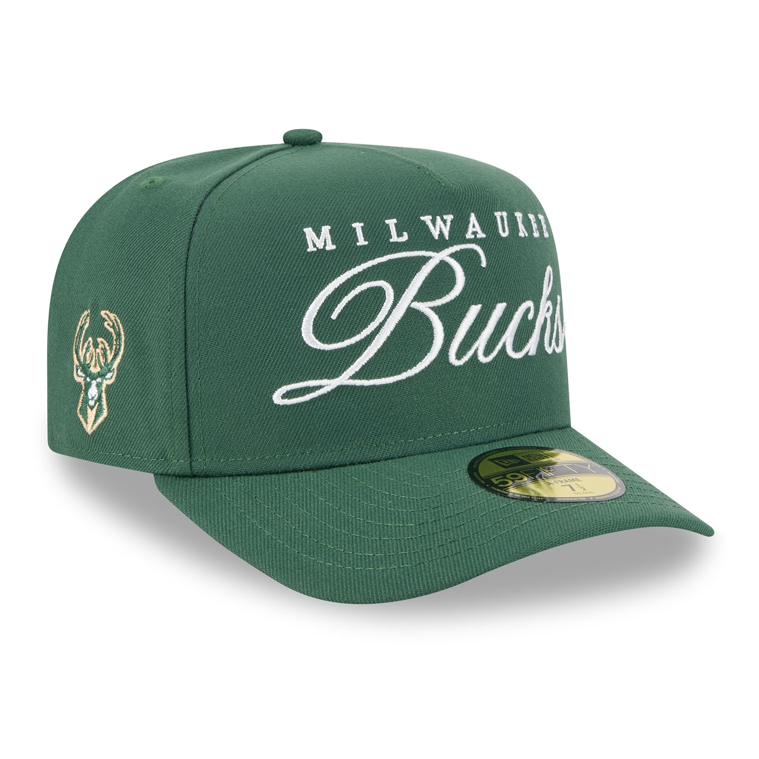 Milwaukee Bucks 2025 NBA Draft New Era 59FIFTY A-Frame Fitted Cap Grün