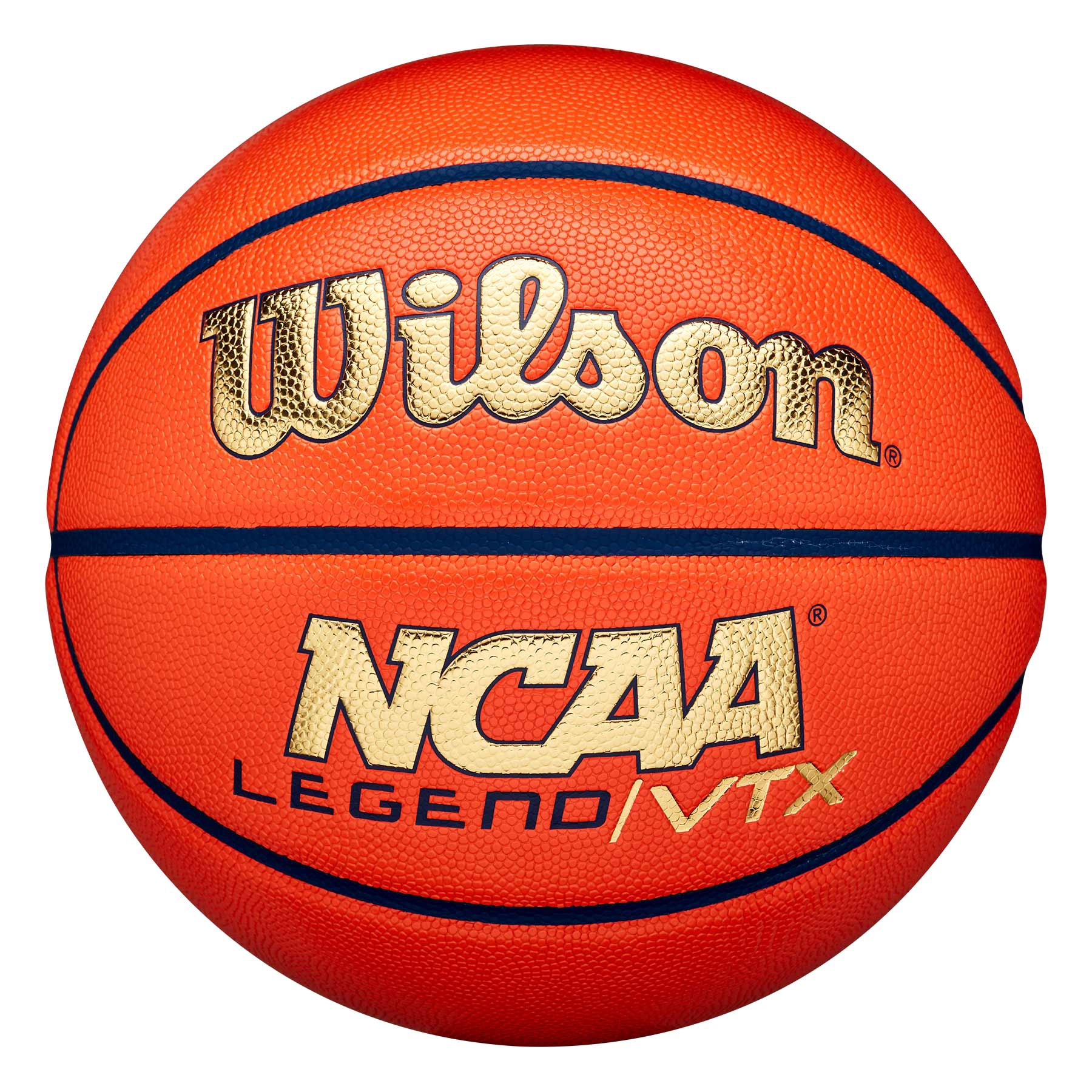 Wilson NCAA Legend VTX Basketball (Size 7) Orange/Gold