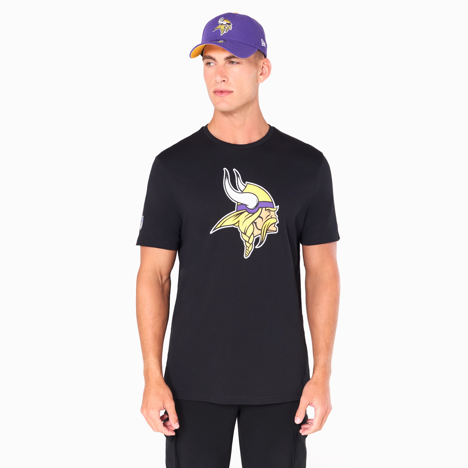 Minnesota Vikings Team Logo Football NFL T-Shirt Schwarz