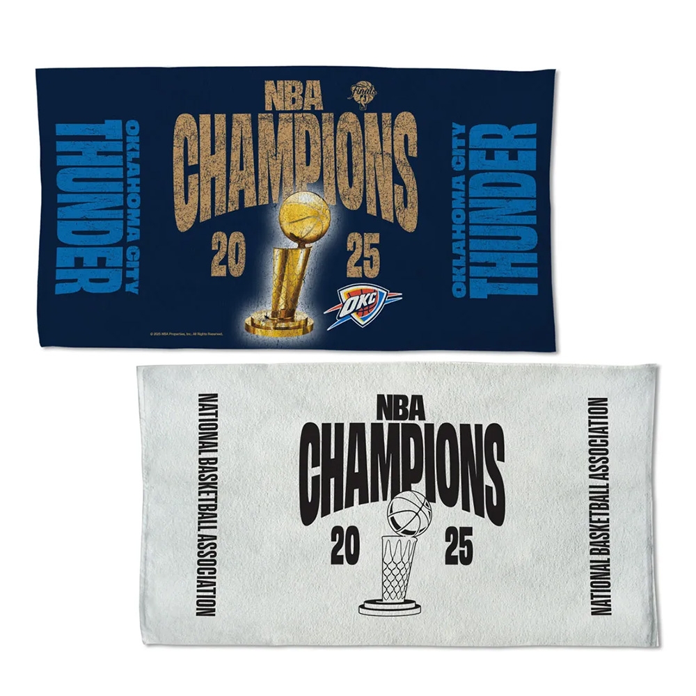Oklahoma City Thunder 2025 NBA Champions On-Court Locker Room Towel