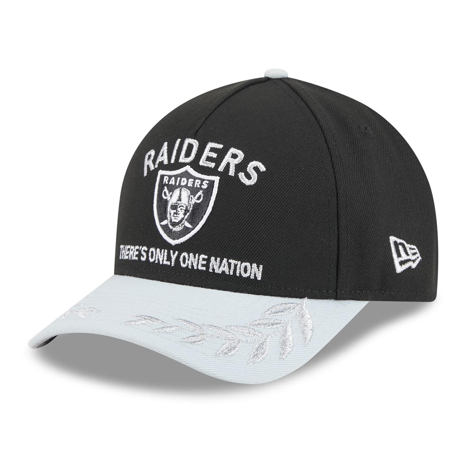 Las Vegas Raiders 2025 NFL Draft 9FORTY M-Crown A-Frame Snapback Cap Schwarz