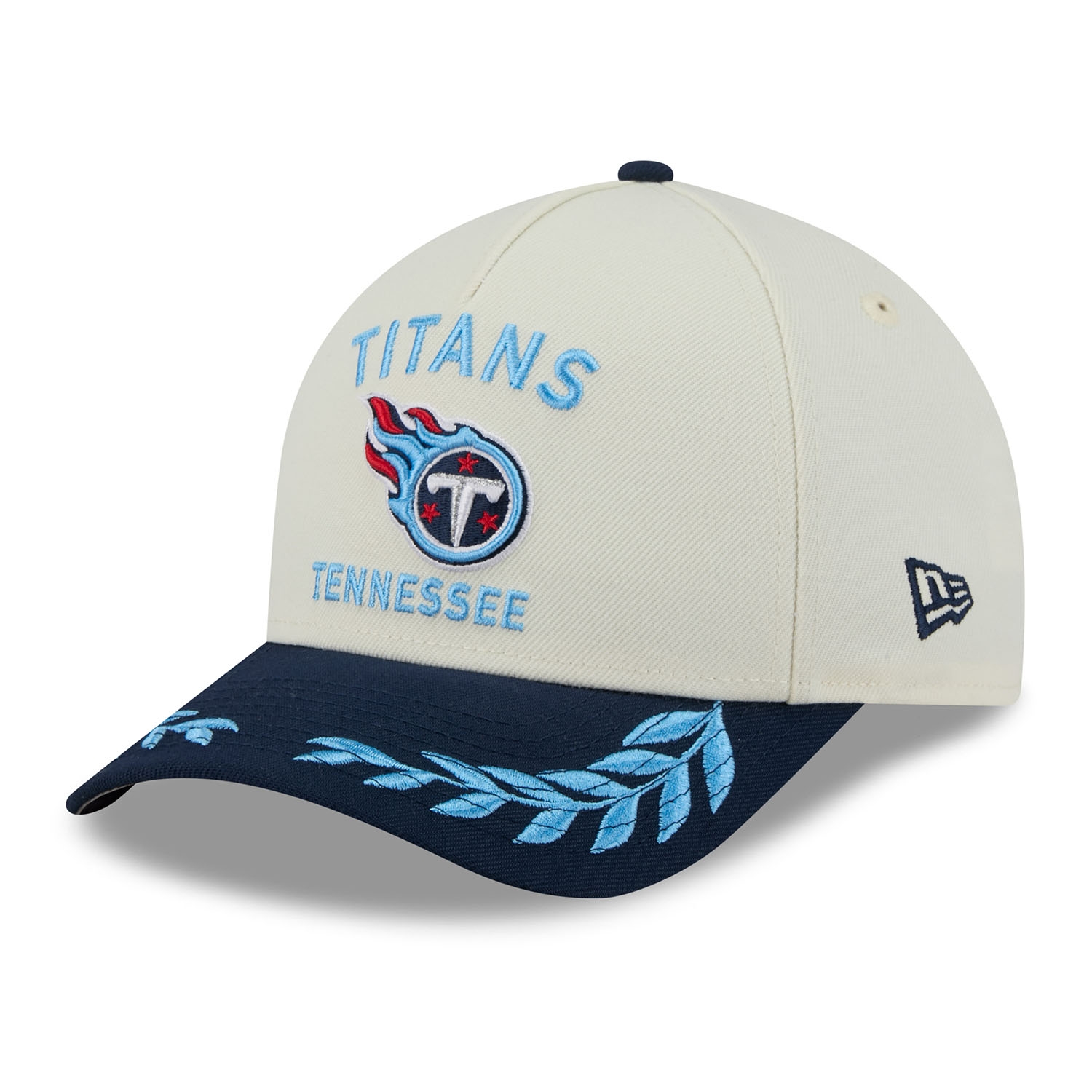 Tennessee Titans 2025 NFL Draft 9FORTY M-Crown A-Frame Snapback Cap Cream