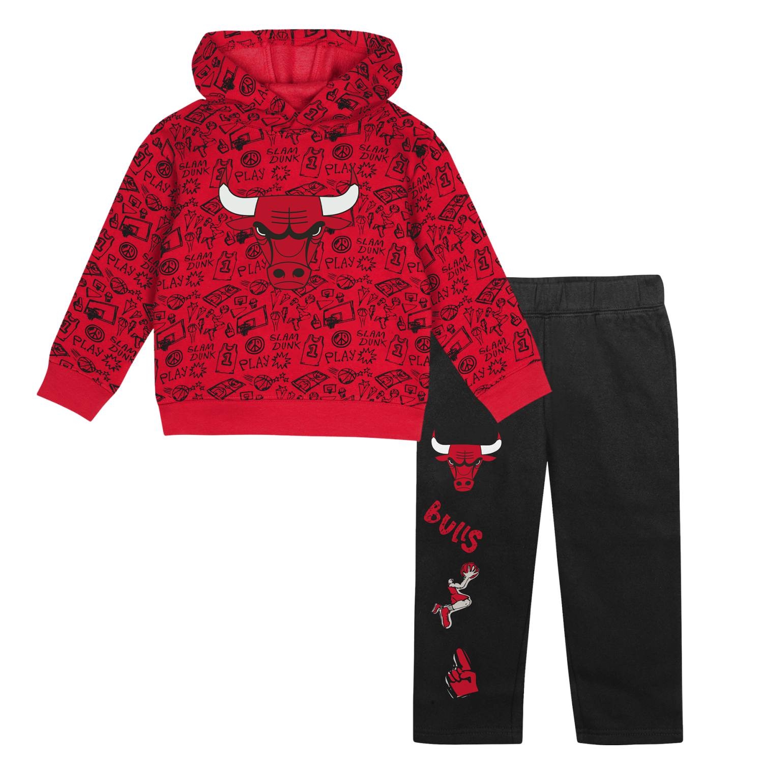 Chicago Bulls Toddler Give & Go NBA Hoodie Sweatpants Set