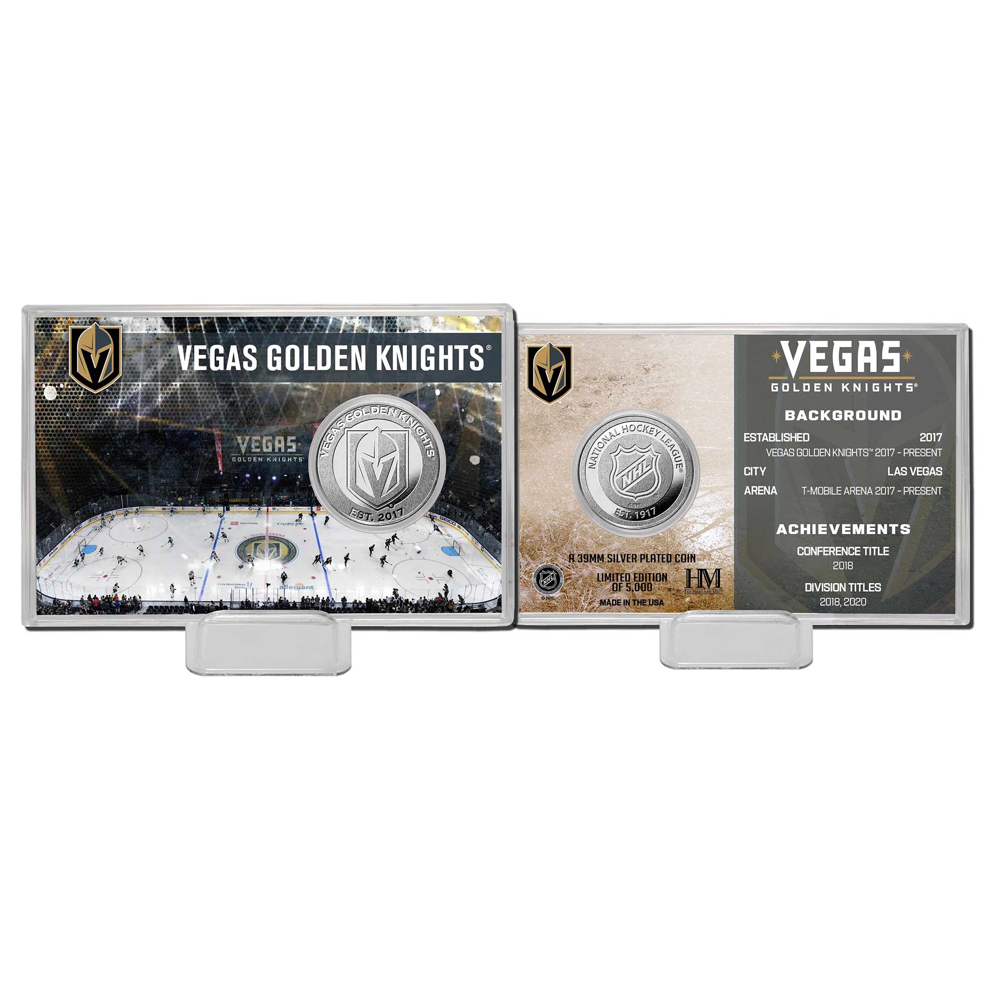 Vegas Golden Knights Team History NHL Silver Coin Card