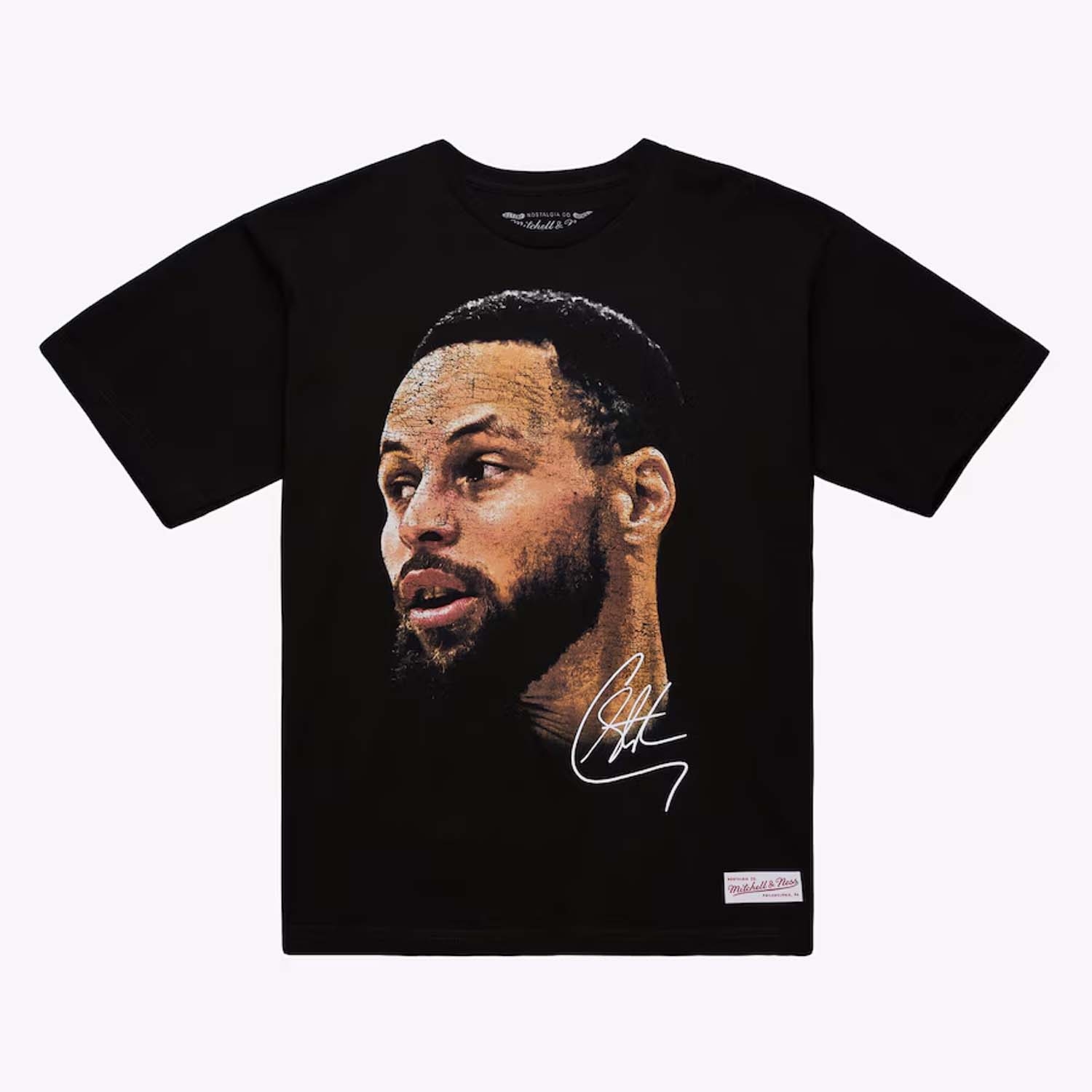 Steph Curry Mitchell & Ness Real Big Face NBA Tee Black