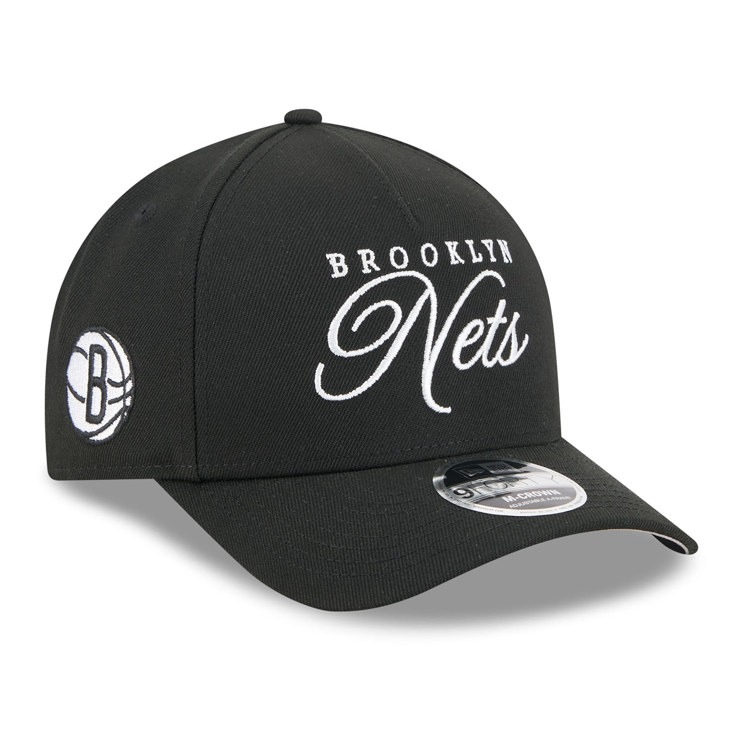 Brooklyn Nets 2025 NBA Draft 9FORTY M-Crown A-Frame Snapback Cap Schwarz