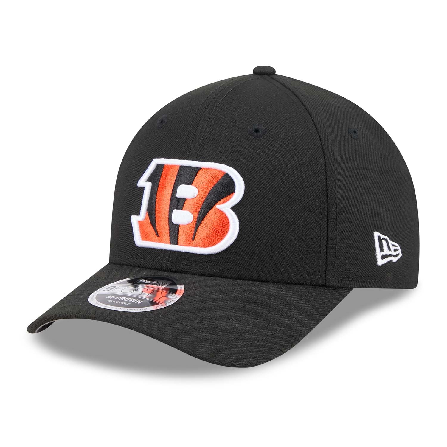 Cincinnati Bengals NFL Team Logo New Era 9FORTY M-Crown Snapback Cap Schwarz