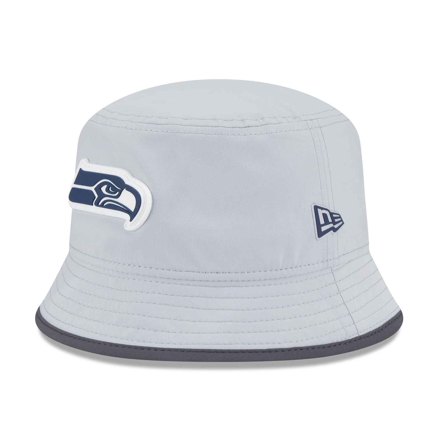 Seattle Seahawks 2025 NFL Training Camp New Era Stretch Bucket Hat CW Grau