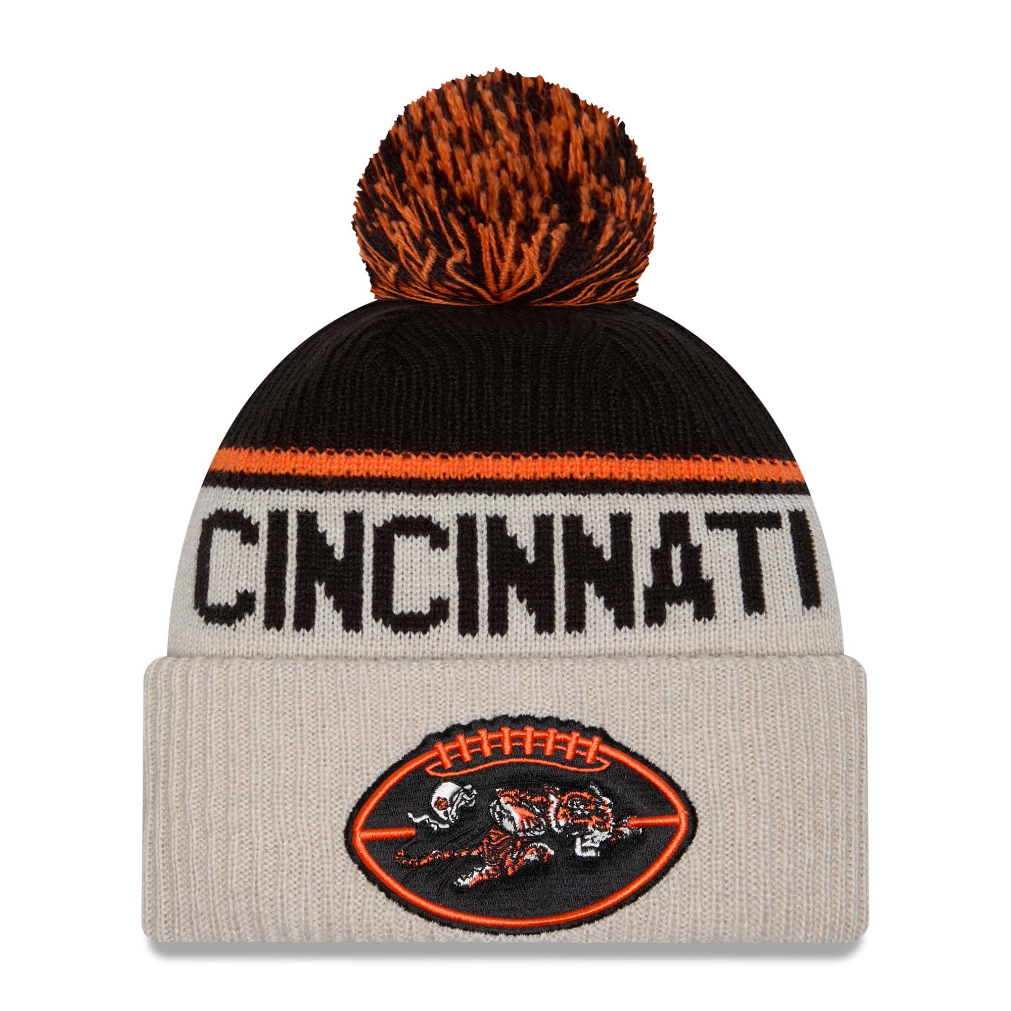 Cincinnati Bengals Historic 2024 NFL Sideline New Era Sport Knit Wintermütze