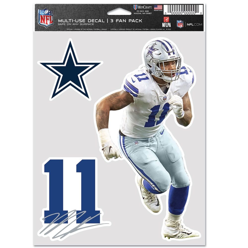 Micah Parsons #11 Dallas Cowboys Player NFL Aufkleber-Set (3 Stk.)