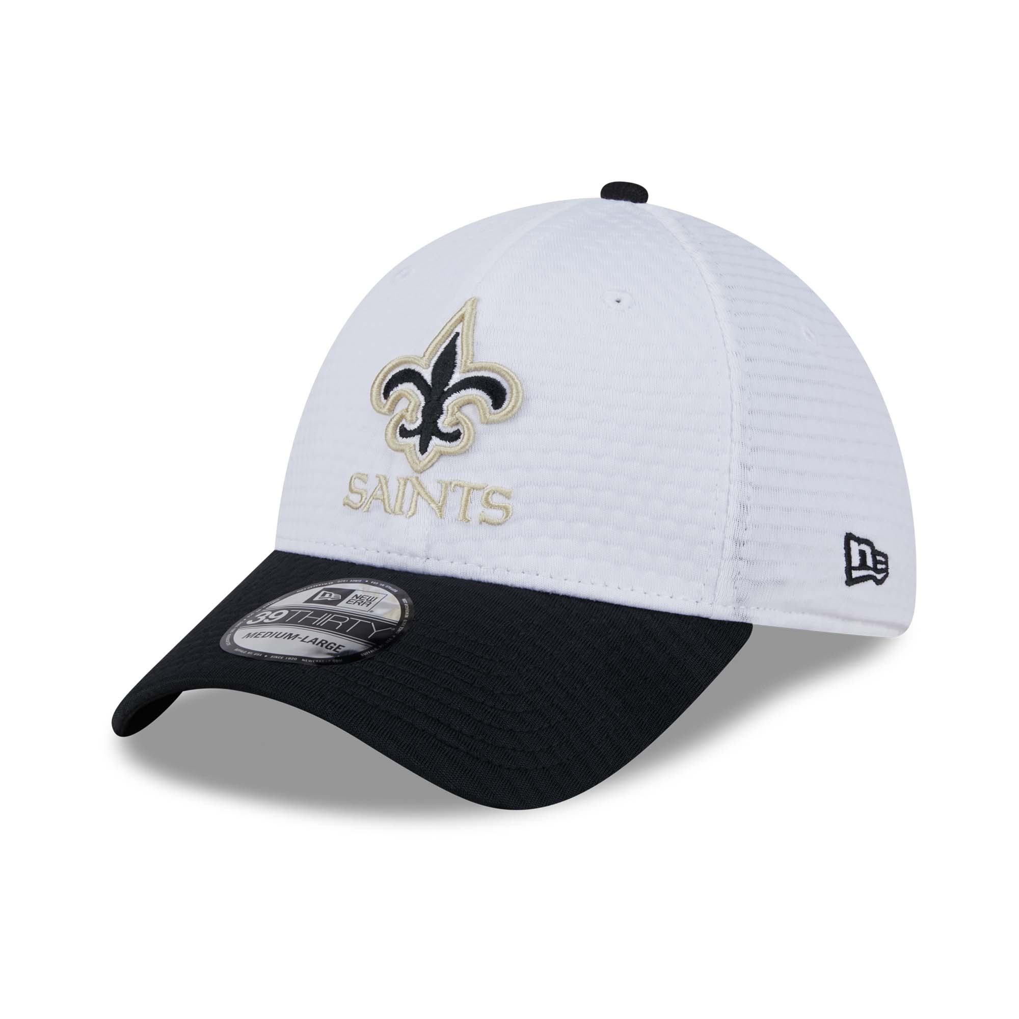 New Orleans Saints 2024 NFL Training Camp New Era 39THIRTY Flex Cap Weiß