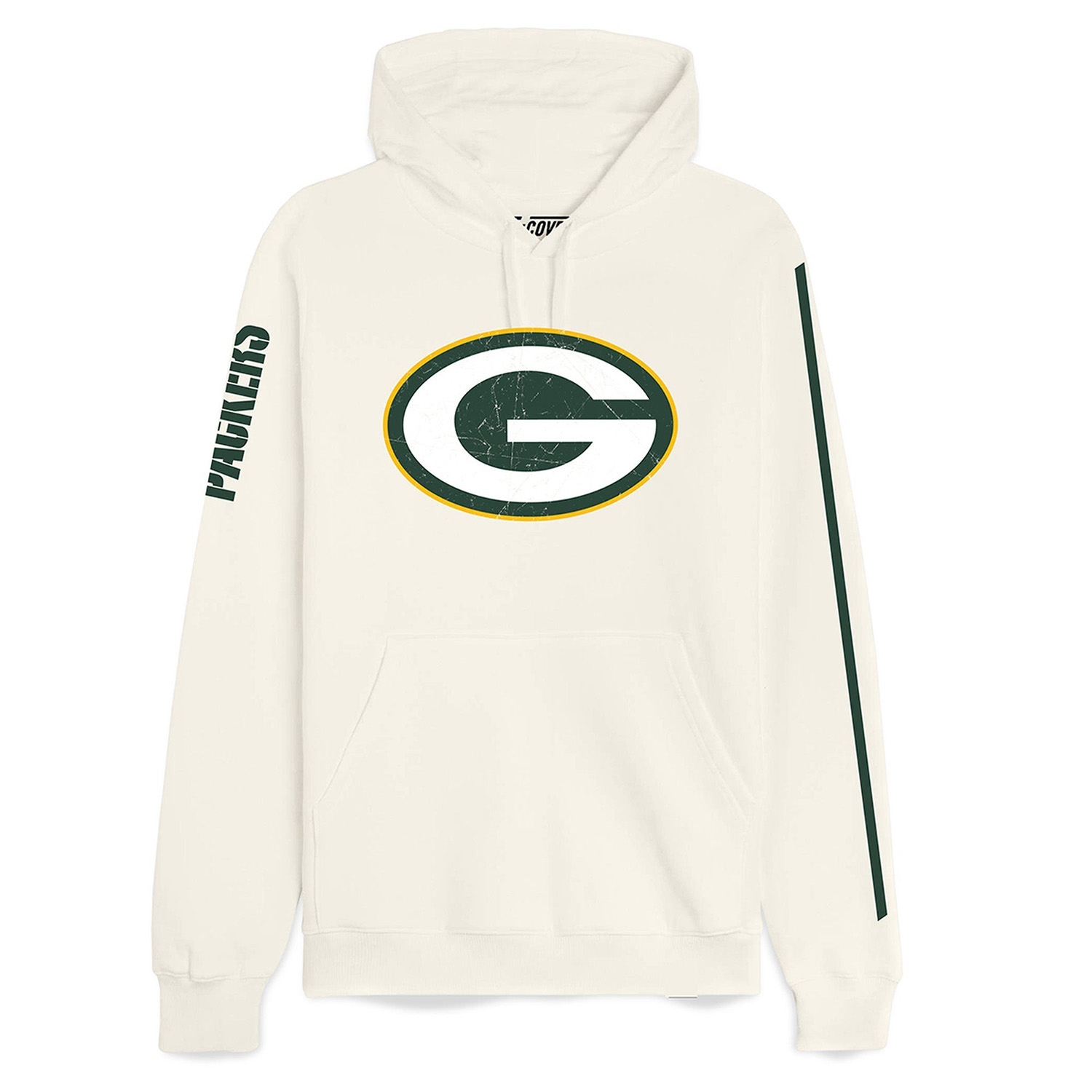 Green Bay Packers Recovered Ecru NFL Hoodie Cream