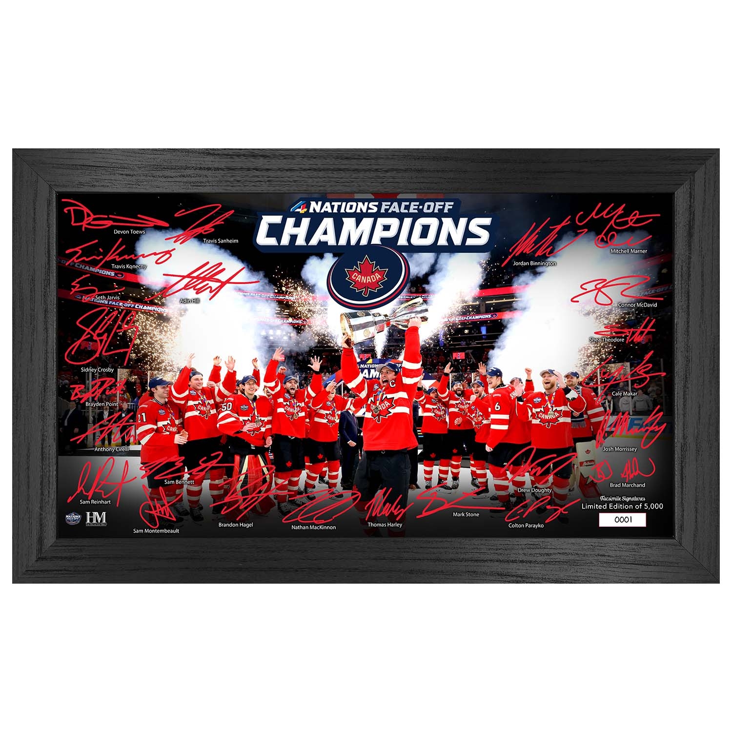 Team Canada 2025 4 Nations Face-Off Champions Signature Frame