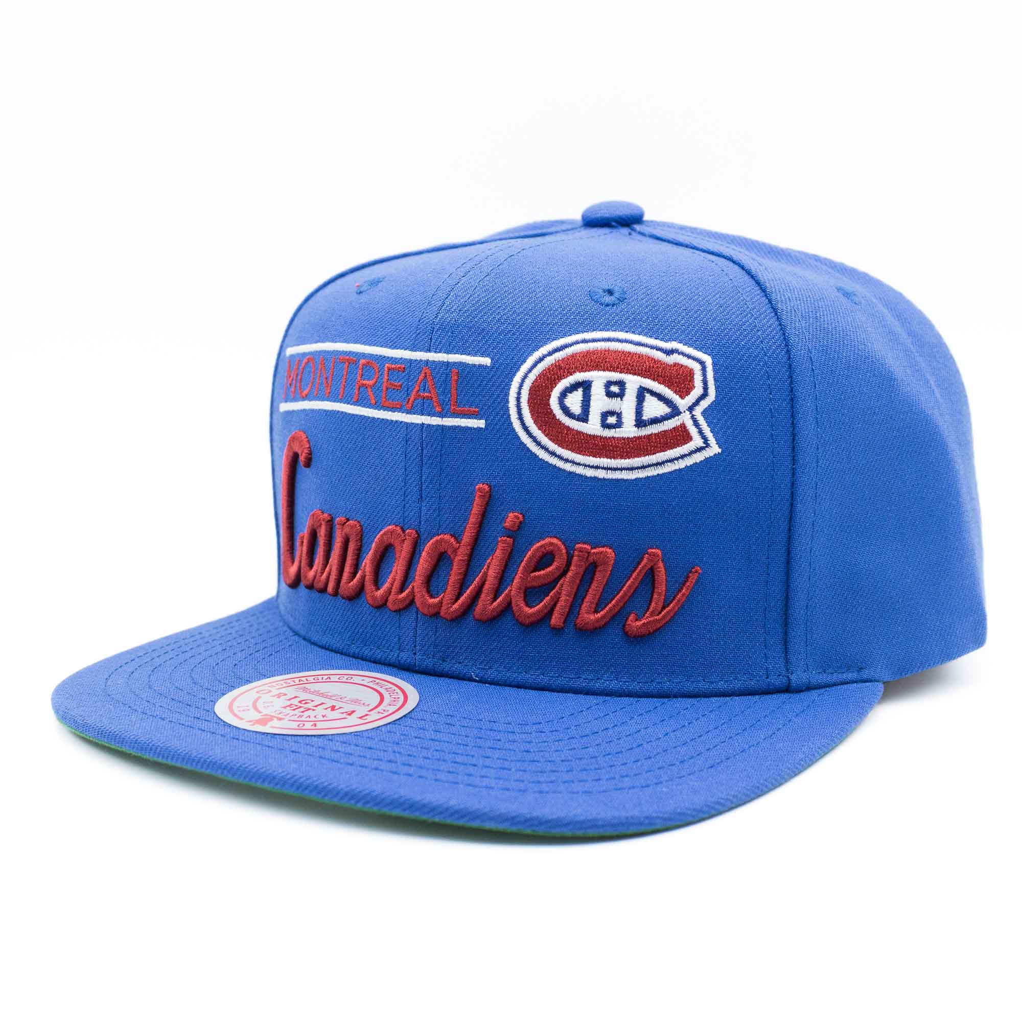 Montreal Canadiens Retro Lock Up Mitchell & Ness Snapback NHL Cap Blue