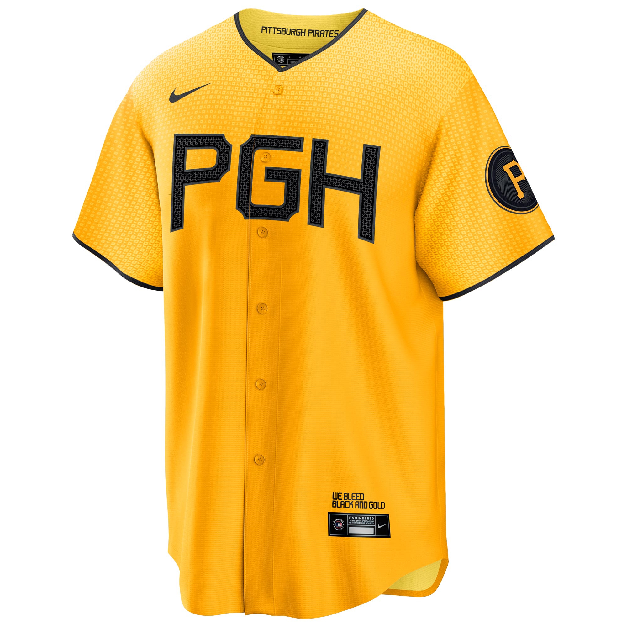 Pittsburgh Pirates Nike City Connect MLB Trikot Gelb