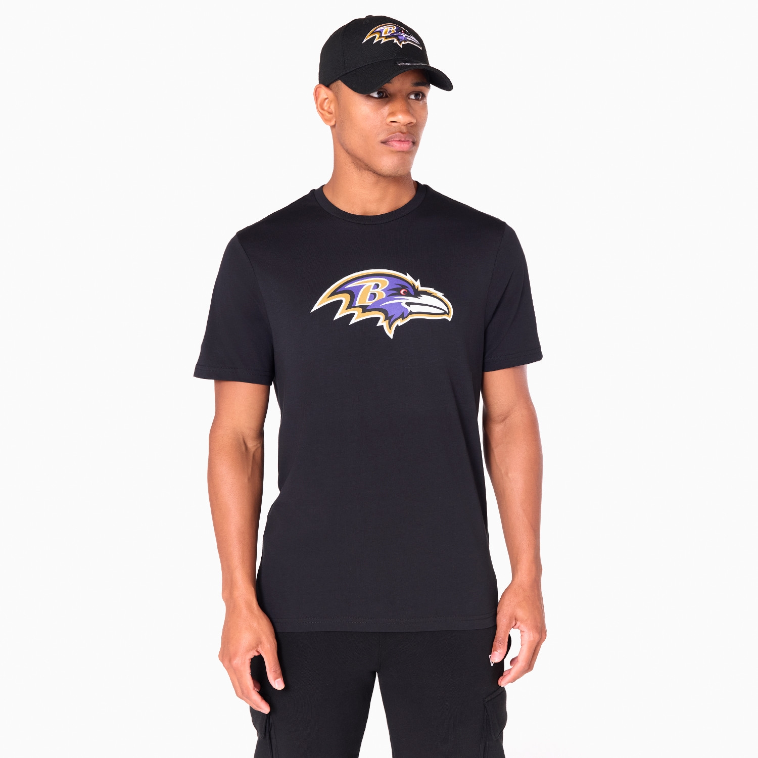 Baltimore Ravens Team Logo Football NFL T-Shirt Schwarz