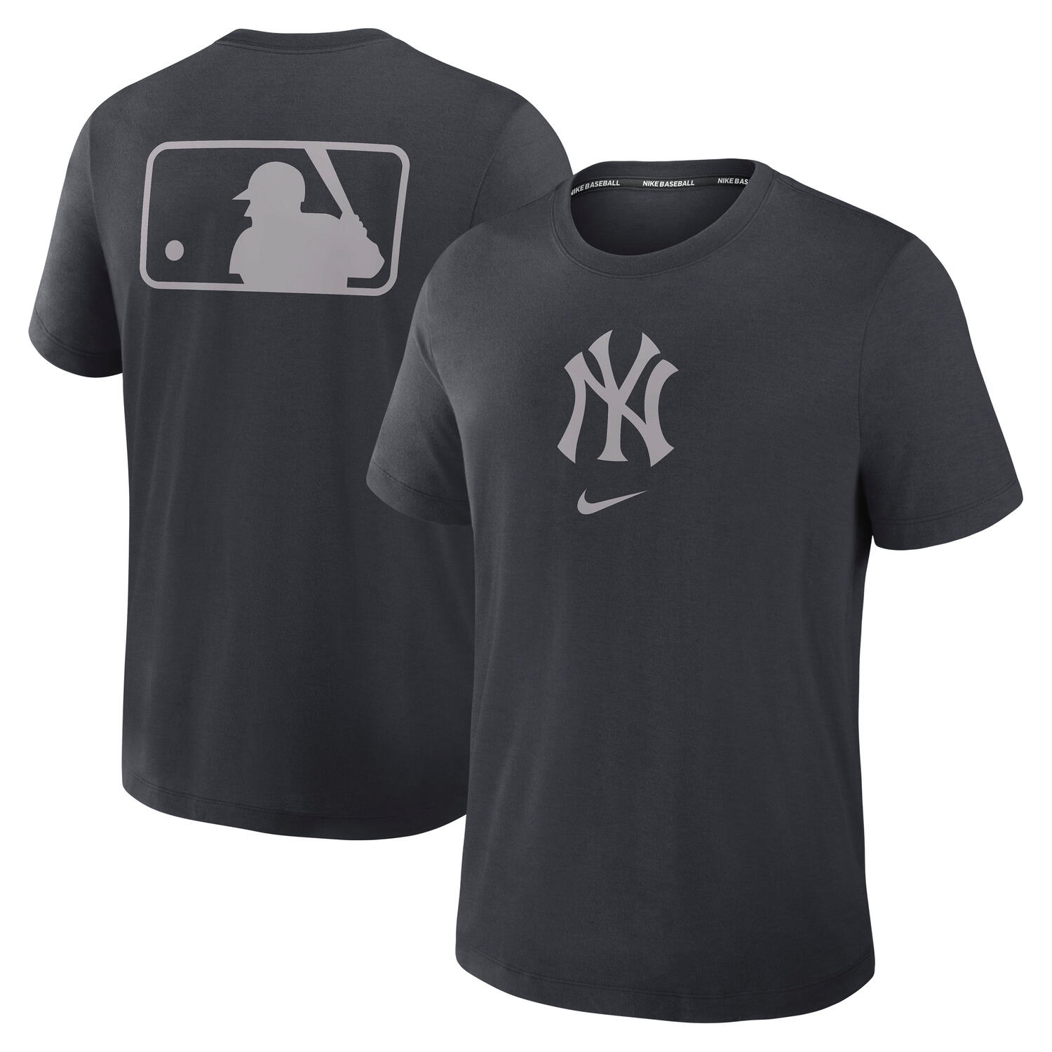 New York Yankees Early Work 2025 MLB Authentic Nike Tri-Blend T-Shirt Navy