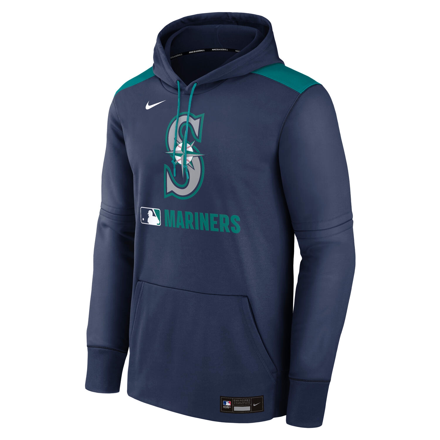 Seattle Mariners 2025 MLB Authentic Performance Therma Hoodie Navy