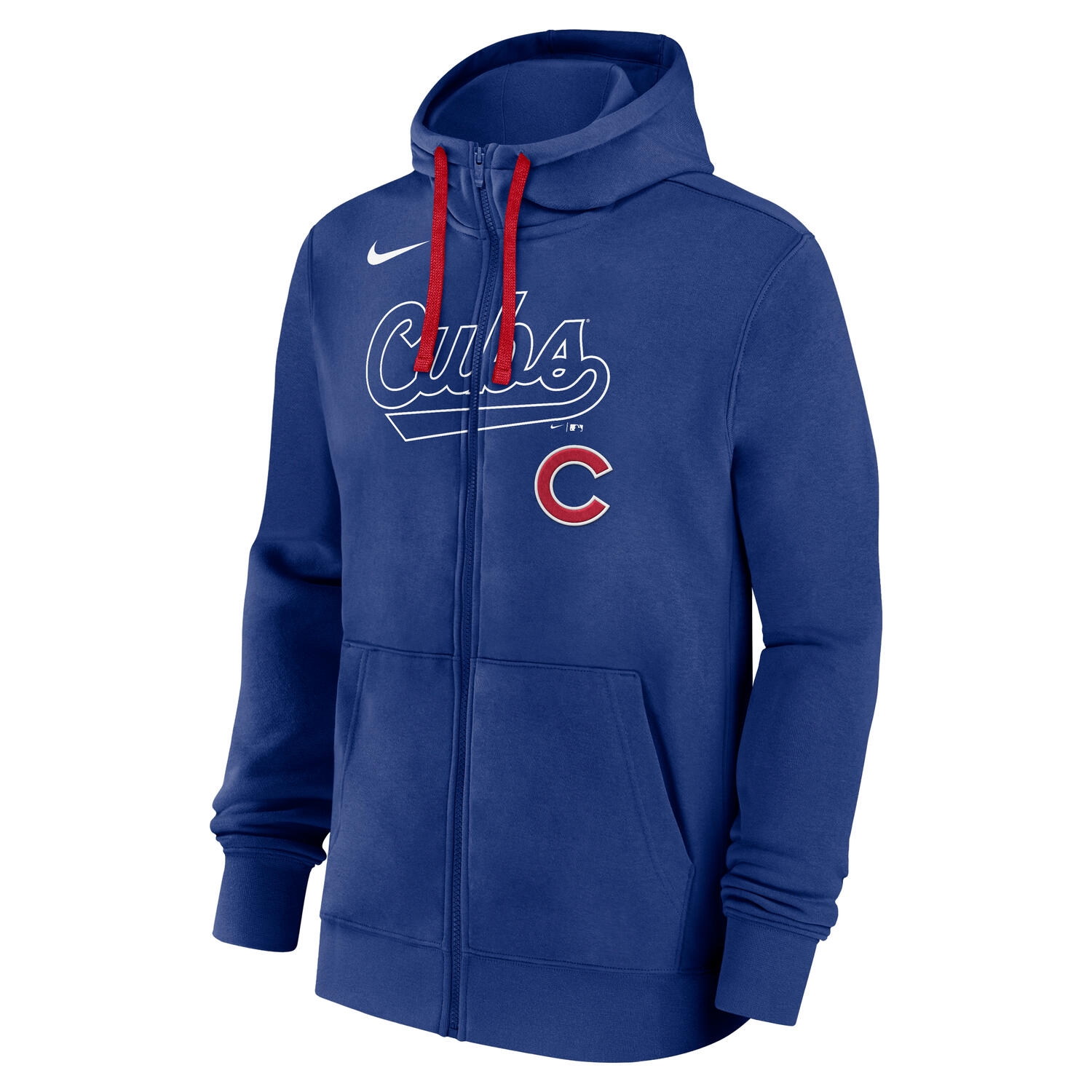 Chicago Cubs Knockout Script MLB Full-Zip Hoodie Blue