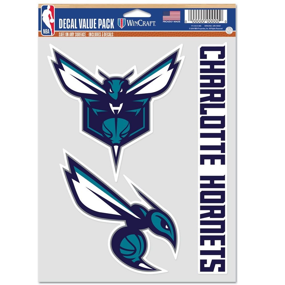 Charlotte Hornets Multi-Use NBA Aufkleber-Set (3 Stk.)