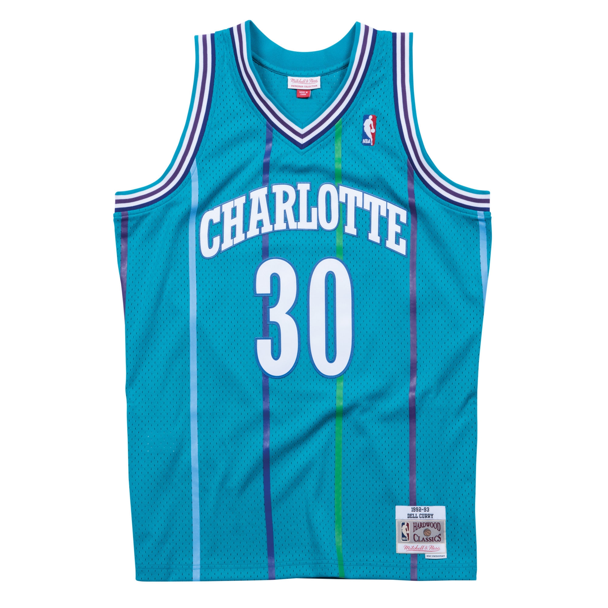 Dell Curry #30 Charlotte Hornets 1992-93 Mitchell & Ness Swingman NBA Trikot Teal