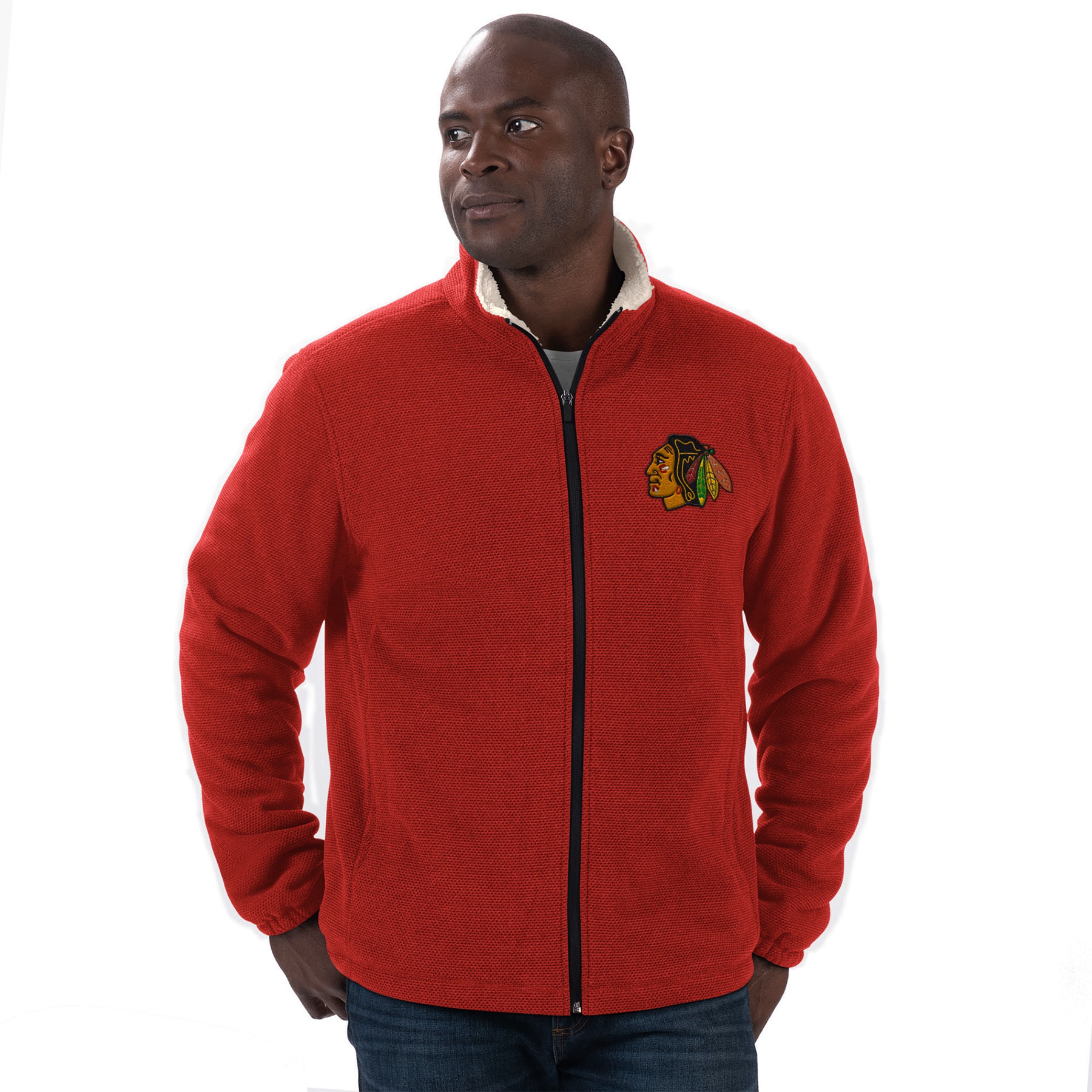 Chicago Blackhawks G-III Leisure NHL Sherpa Jacke