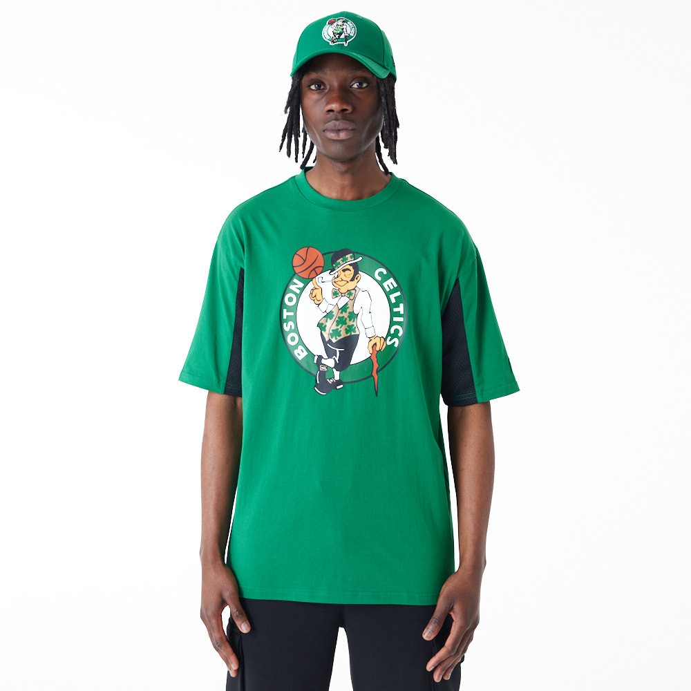 Boston Celtics Mesh Panel New Era Oversized NBA T-Shirt