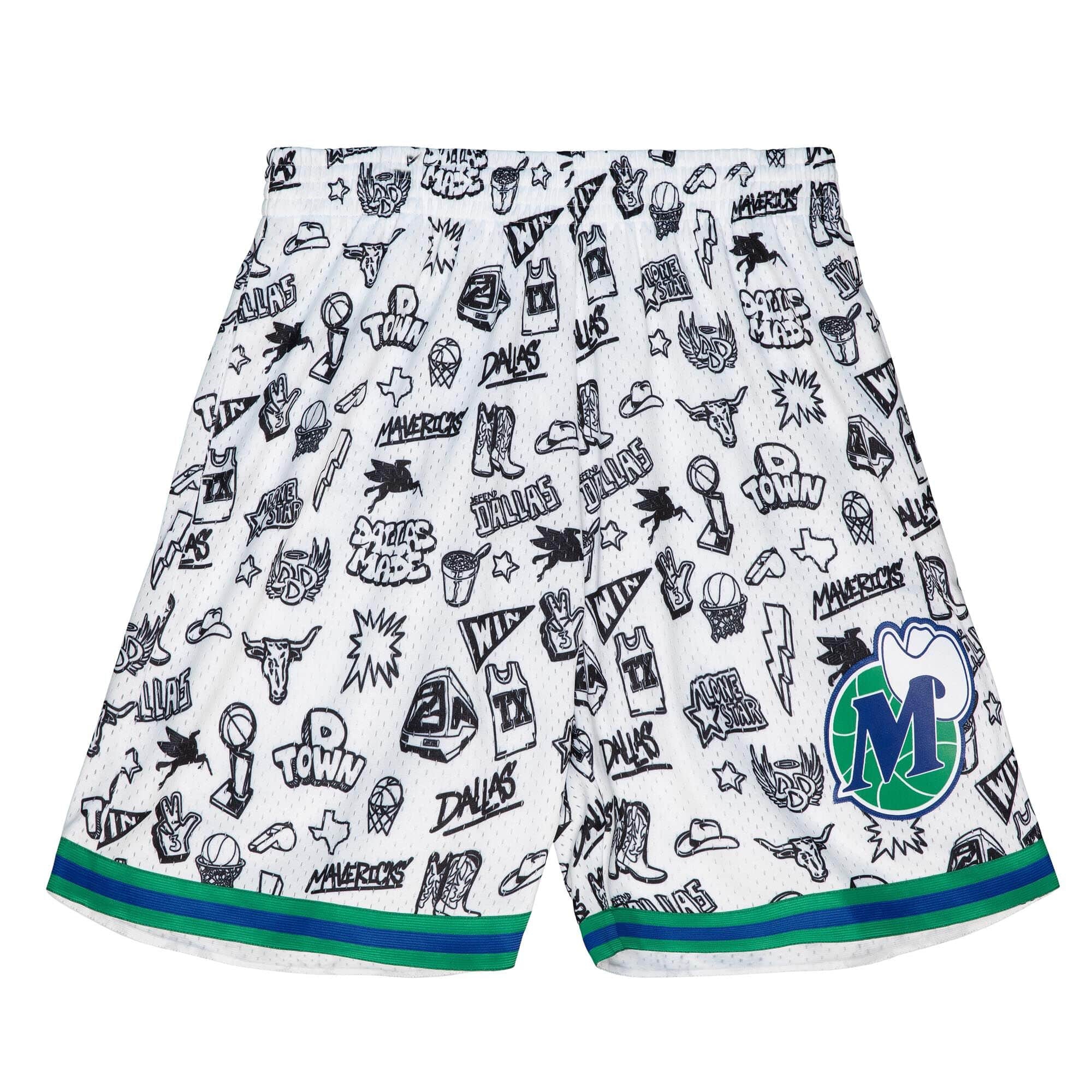 Dallas Mavericks Doodle Mitchell & Ness Swingman NBA Shorts