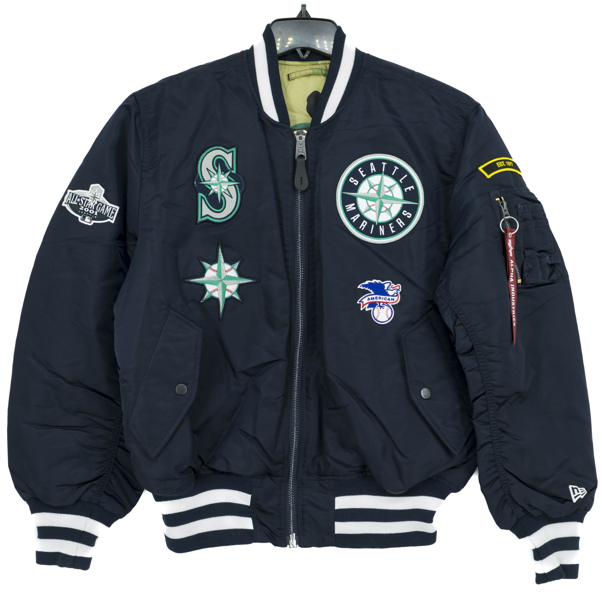 Seattle Mariners New Era x Alpha Industries Reversible Bomberjacke