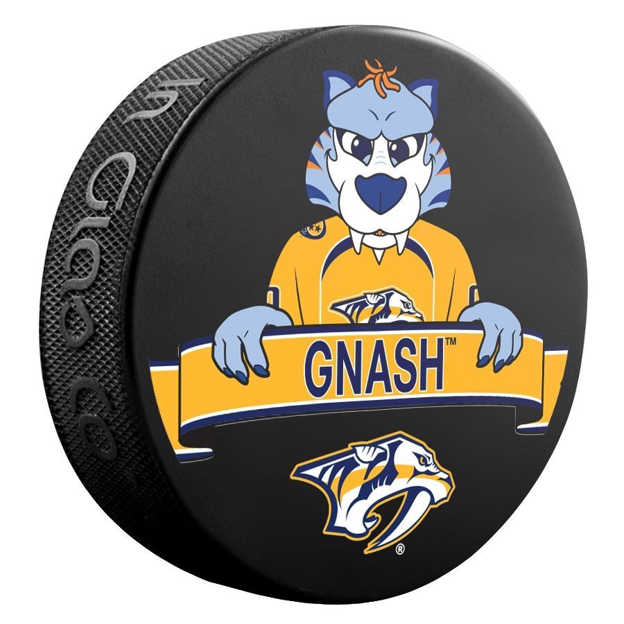 Nashville Predators Gnash Mascot NHL Souvenir Puck