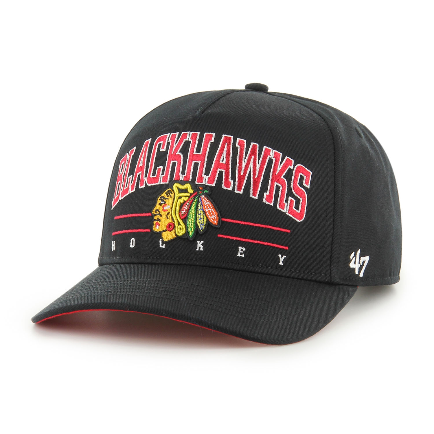 Chicago Blackhawks Hitch Roscoe '47 Adjustable NHL Cap Schwarz