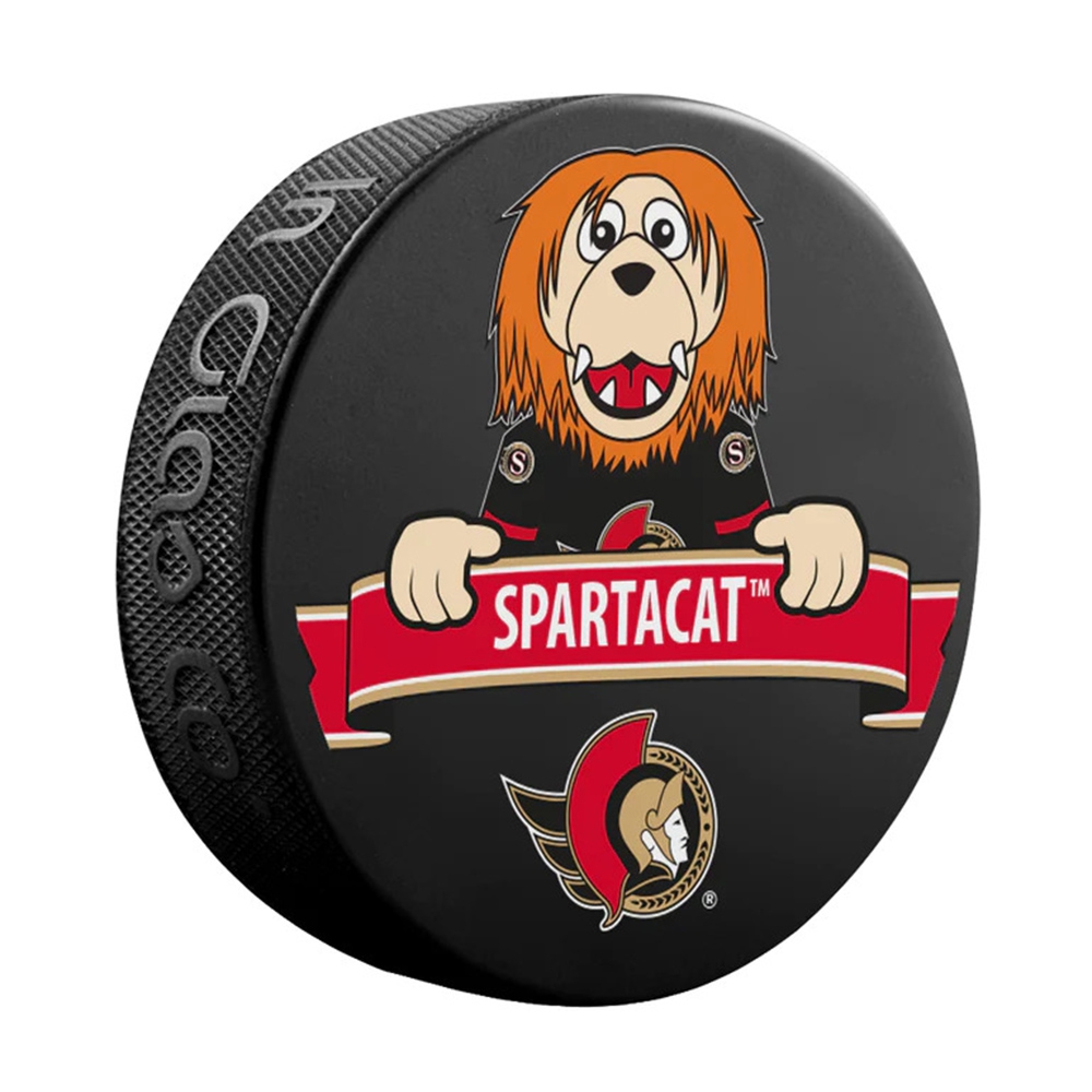 Ottawa Senators Spartacat Mascot NHL Souvenir Puck