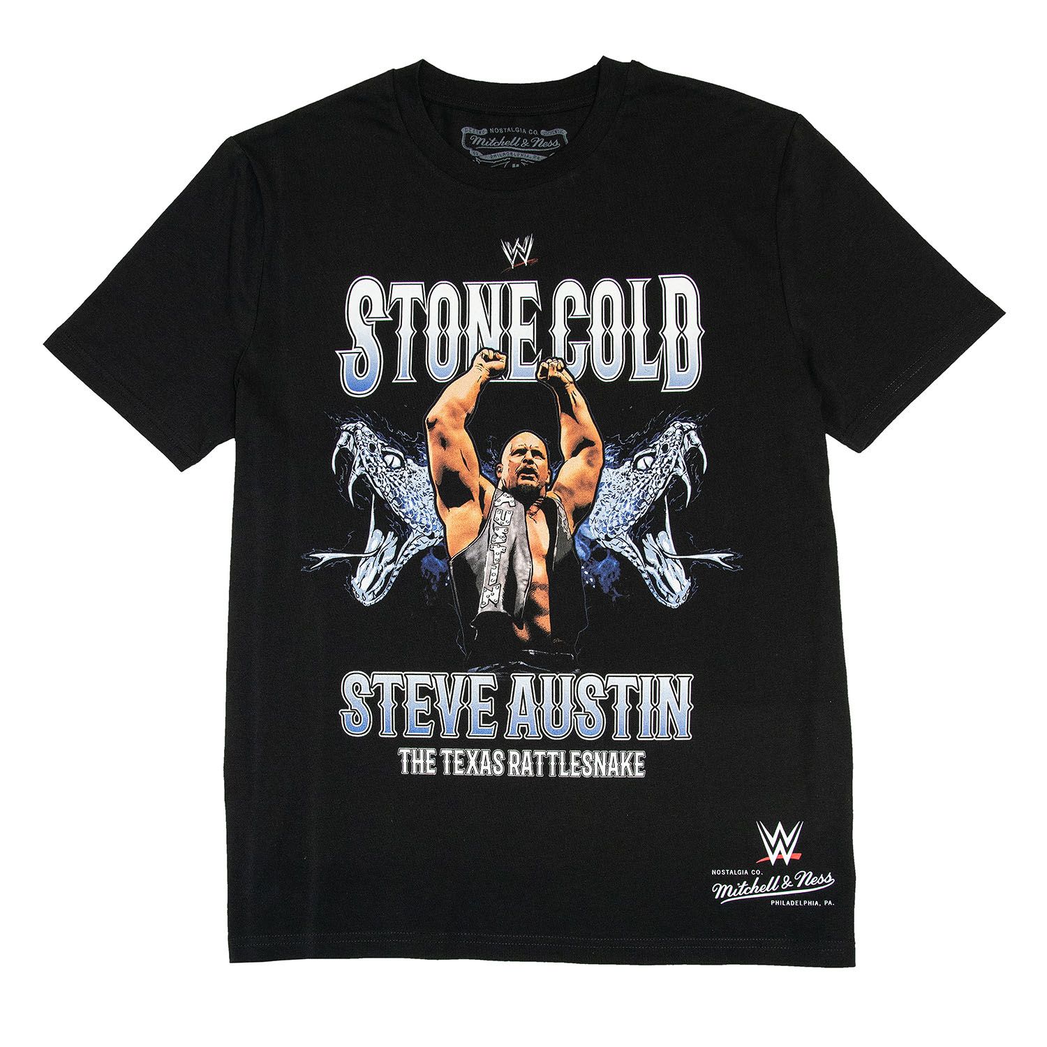 Stone Cold Steve Austin Rattlesnake WWE Legend T-Shirt Black
