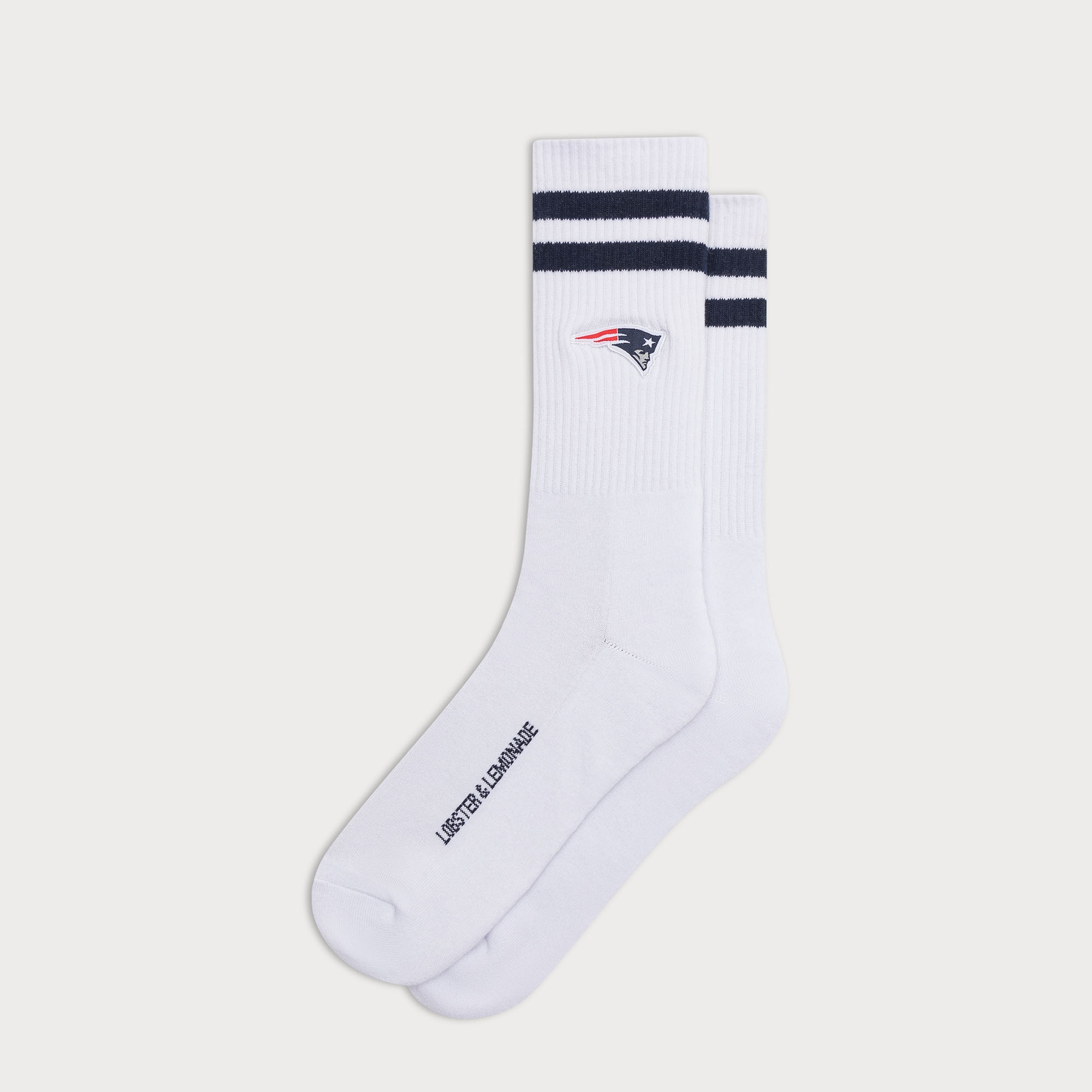 New England Patriots L&L '90 Classics NFL Crew Socken Weiß