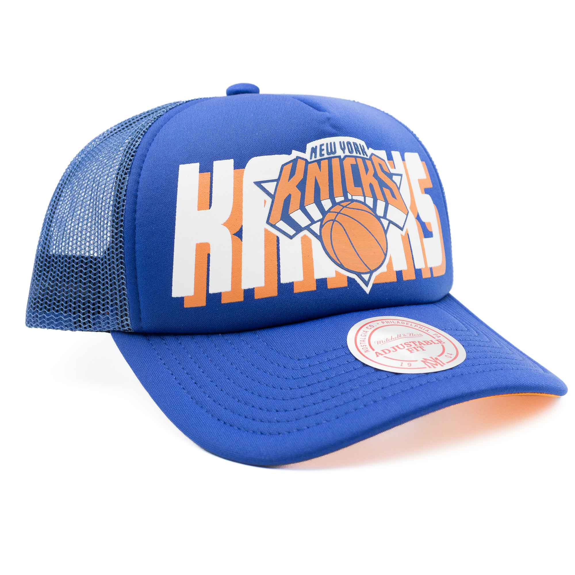 New York Knicks NBA Billboard Mitchell & Ness Trucker Cap