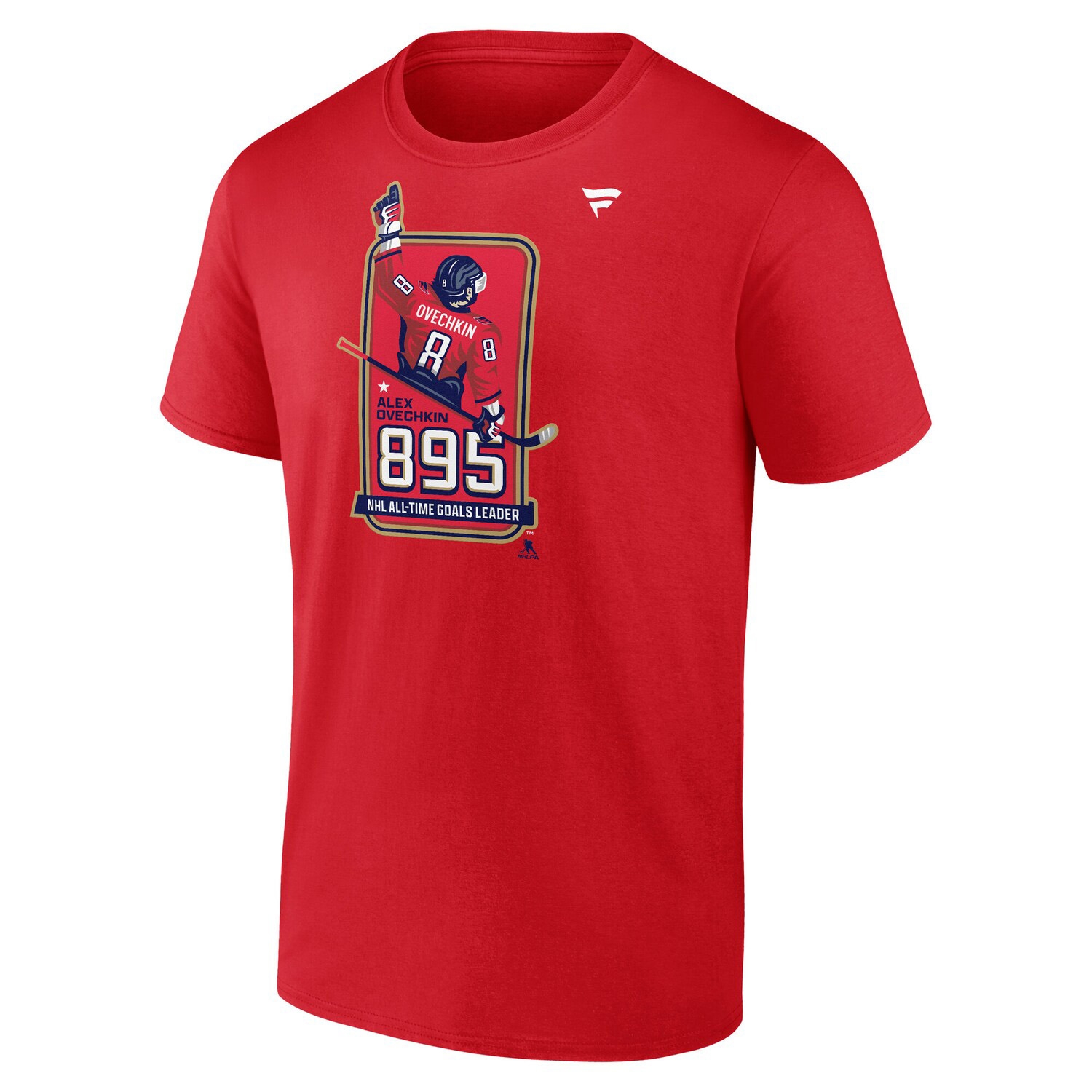 Alex Ovechkin Official 895 Goals Record NHL T-Shirt Red