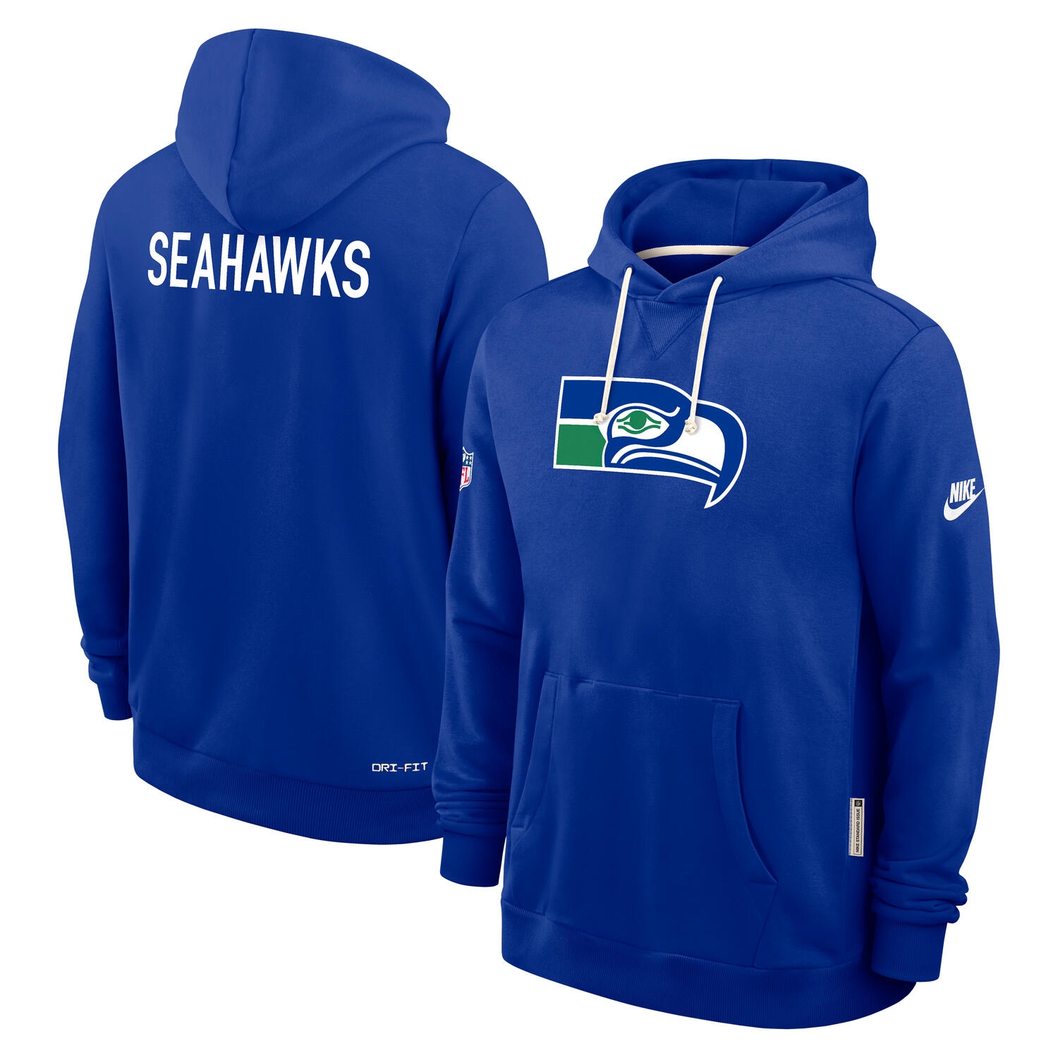 Seattle Seahawks 2025 NFL Sideline Nike Vintage Alternate Hoodie Blau