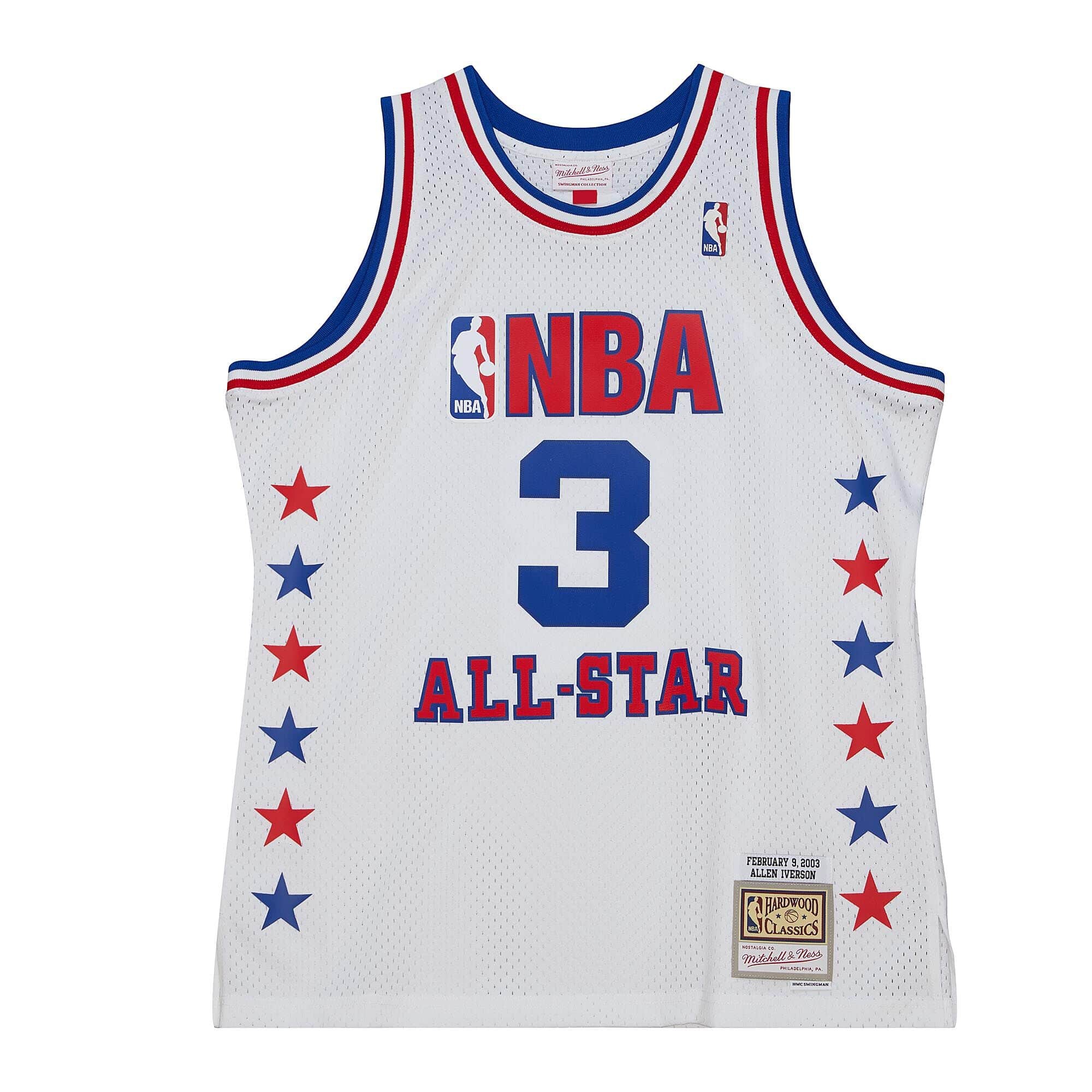 Allen Iverson #3 2003 NBA All-Star Game Mitchell & Ness Swingman NBA Jersey White