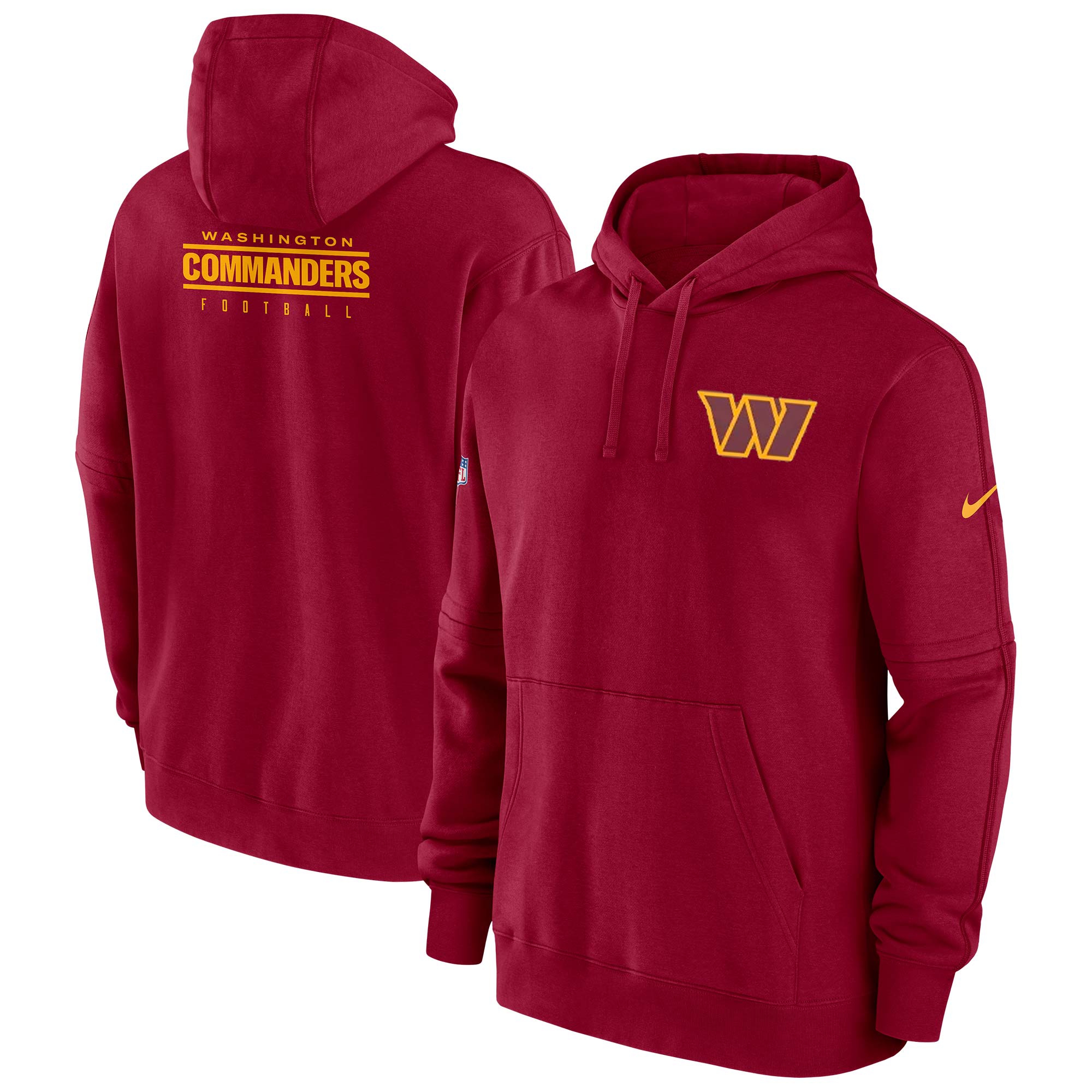 Washington Commanders 2023 NFL Sideline Nike Club Hoodie Rot