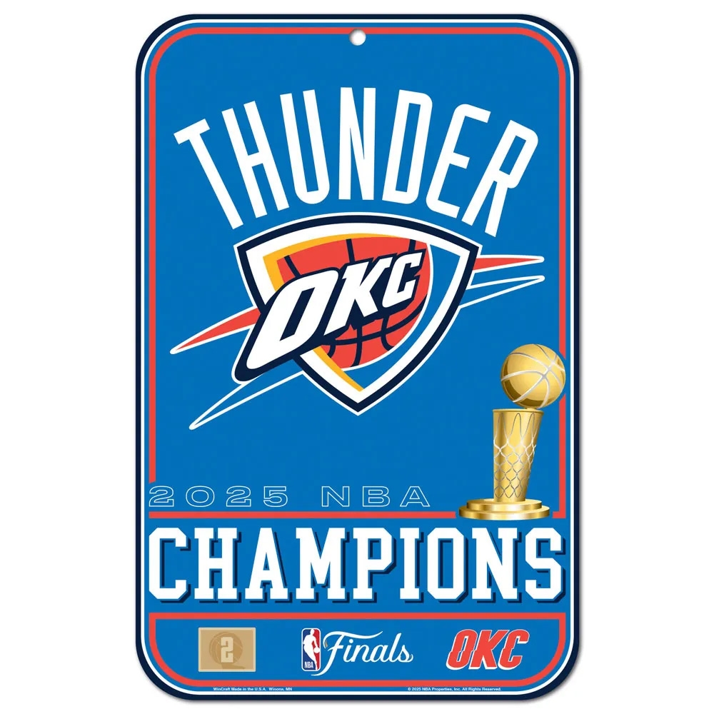 Oklahoma City Thunder 2025 NBA Champions NBA Schild