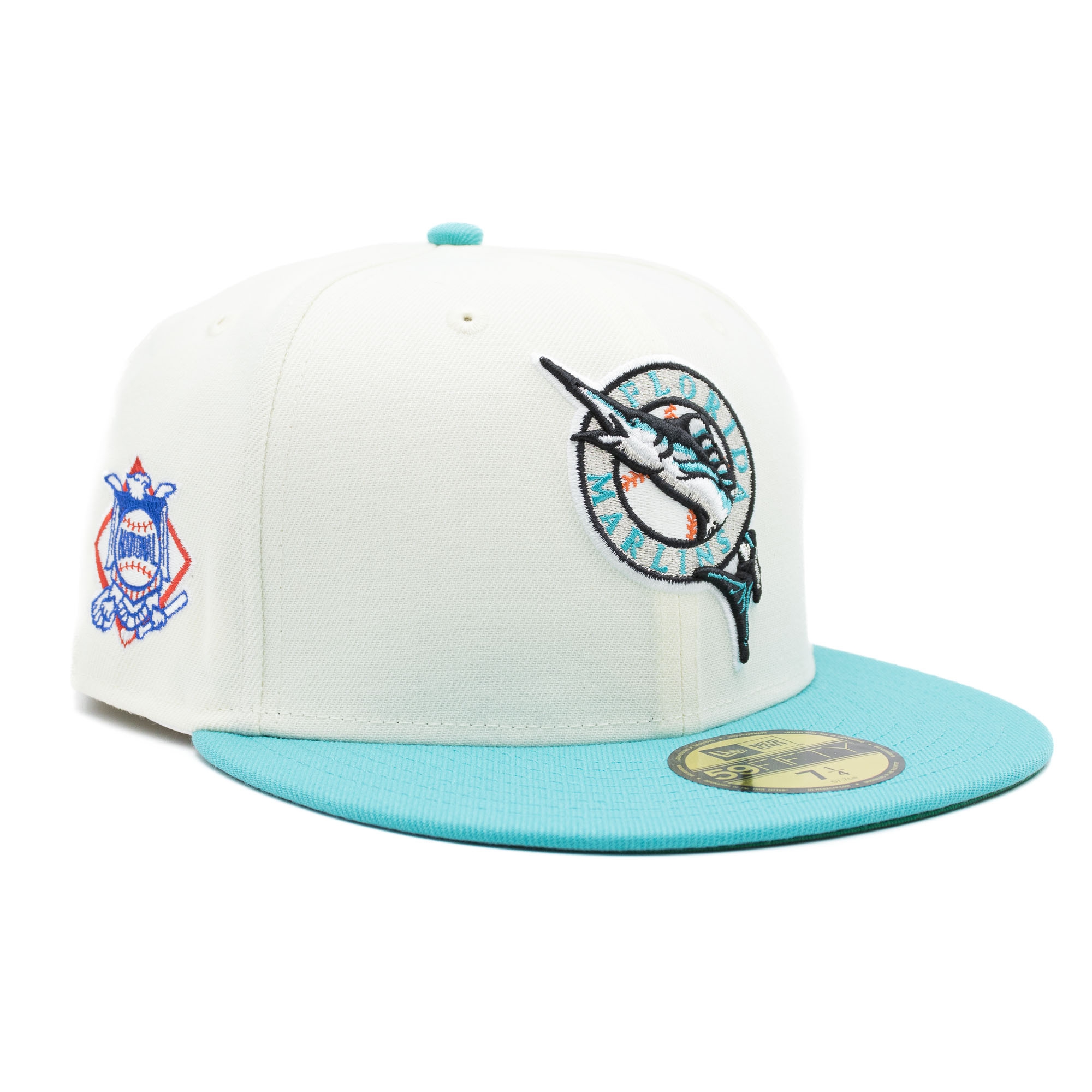 Florida Marlins League Patch Cooperstown New Era 59FIFTY Fitted MLB Cap