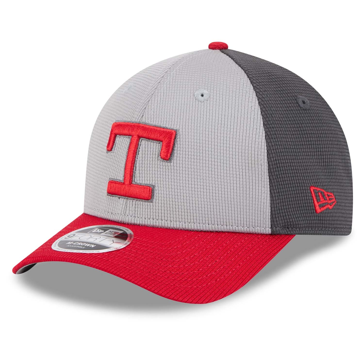 Texas Rangers Colorway 2025 MLB Batting Practice 9FORTY M-Crown Snapback Cap Grau