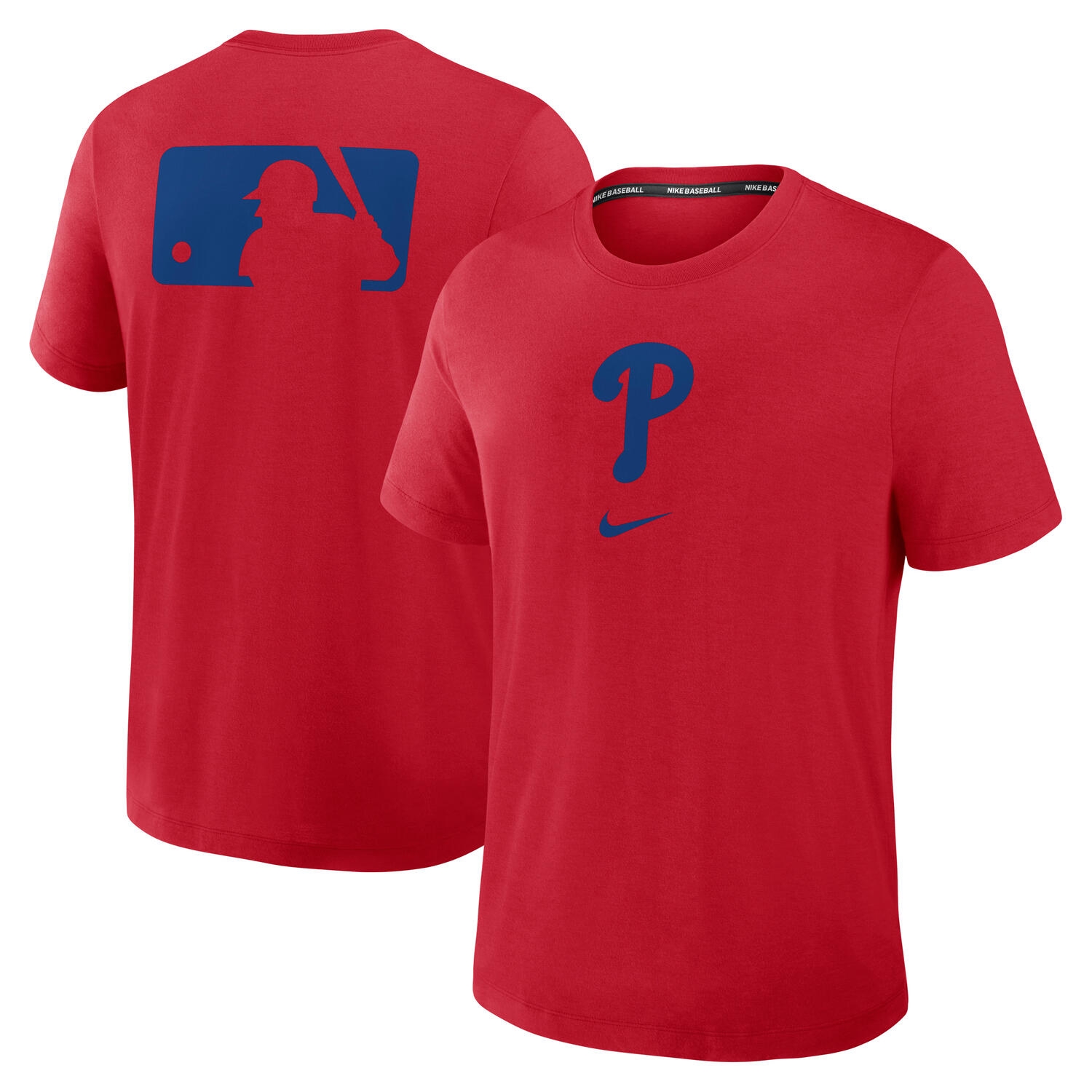 Philadelphia Phillies Early Work 2025 MLB Authentic Nike Tri-Blend T-Shirt Rot